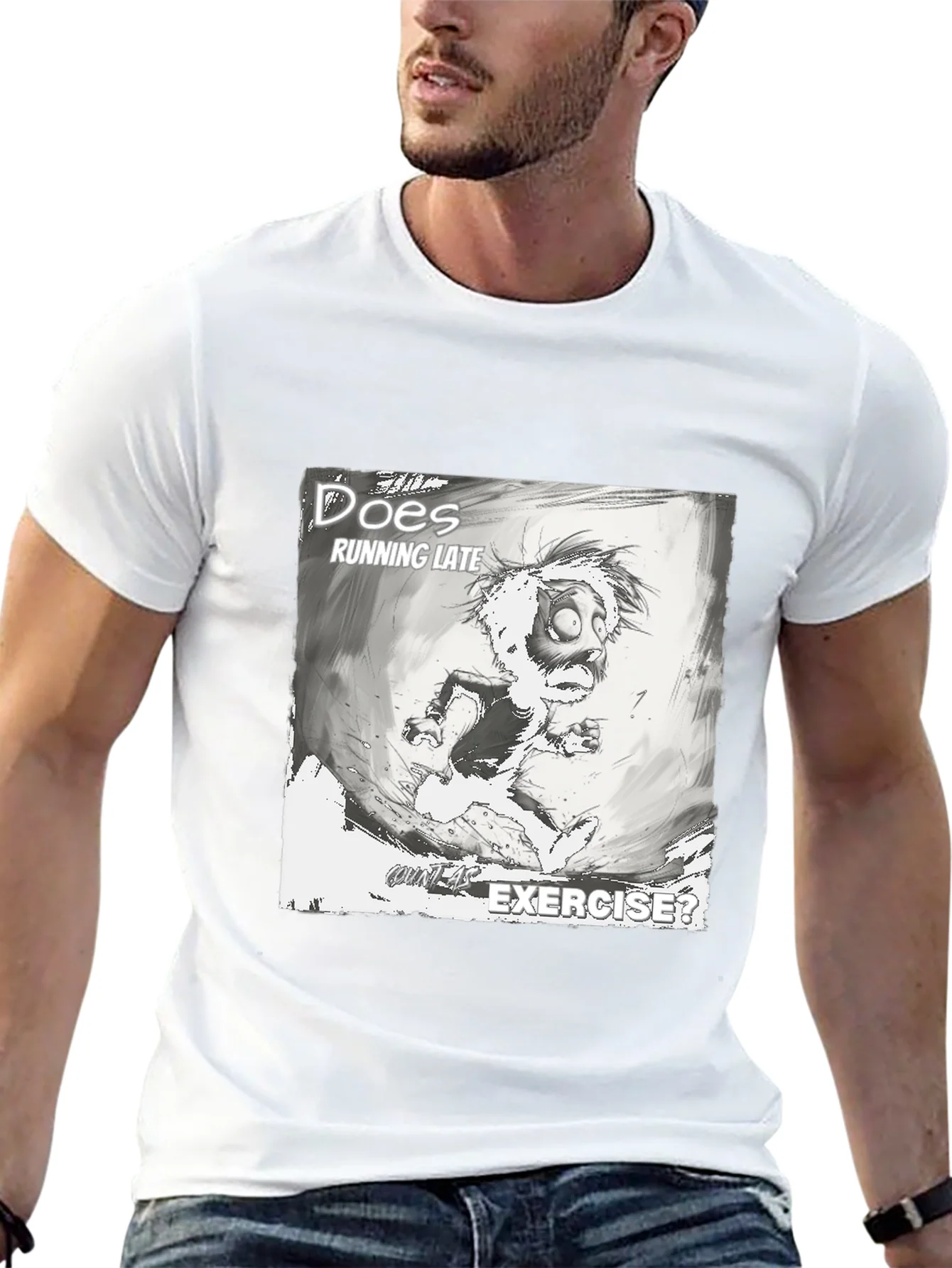 Does Running Late Exercise? Graphic T-Shirt