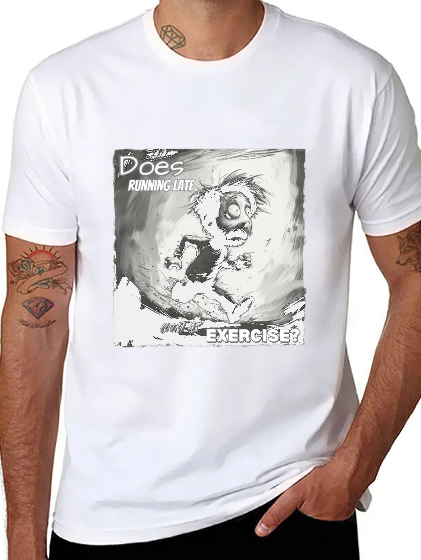 Does Running Late Exercise? Graphic T-Shirt