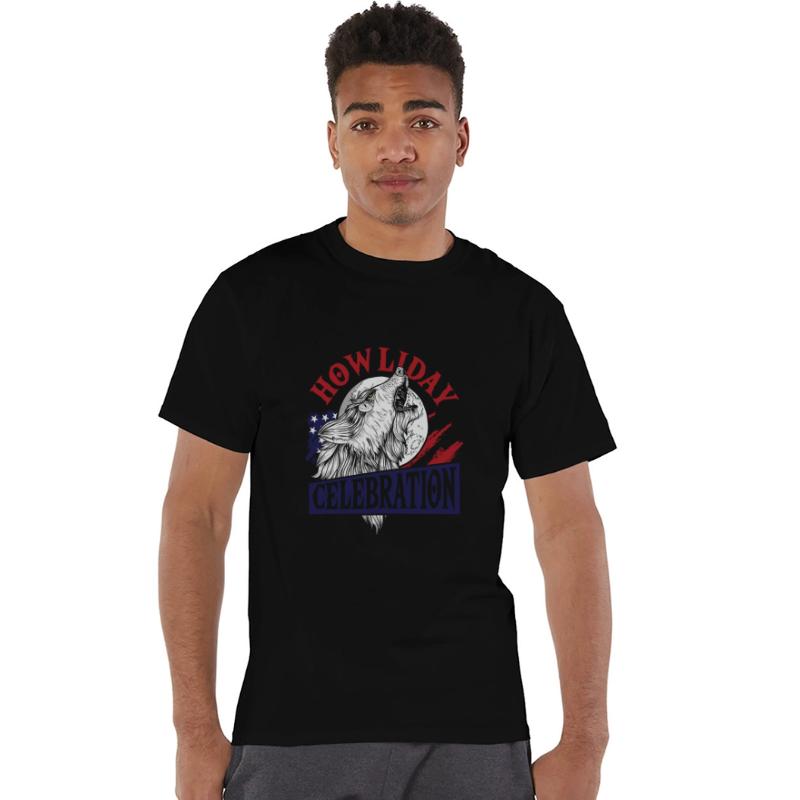 Wolf 4th of July American Flag Howling Wolves