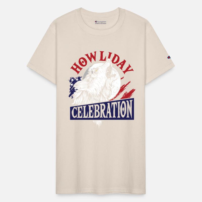 Wolf 4th of July American Flag Howling Wolves