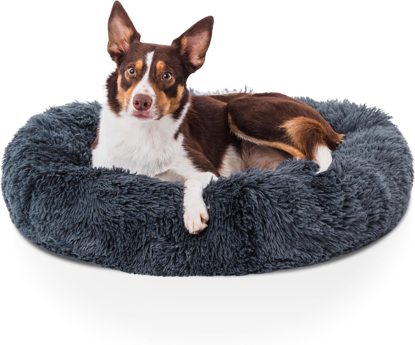 Woof & Whiskers Donut Dog Bed Dark Grey Medium 70c - Premium Quality