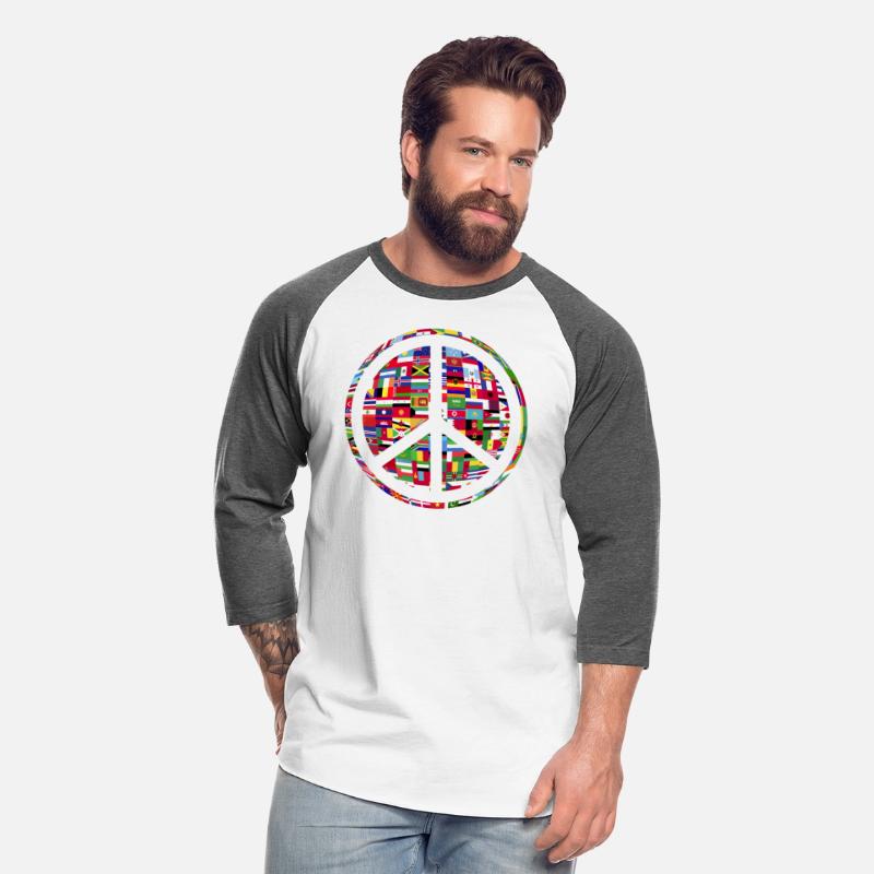 World Peace Sign Flags of Nations International