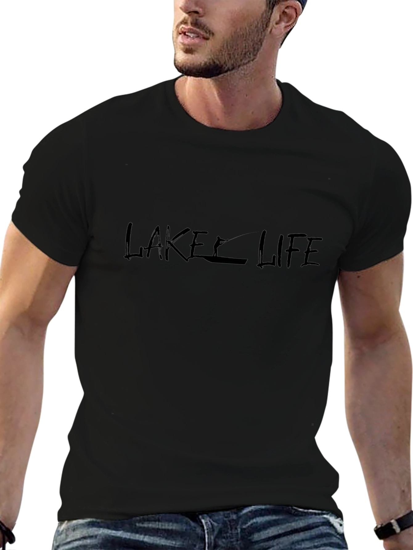 Lake Life Graphic Tee - Relaxed Fit Cotton T-Shirt