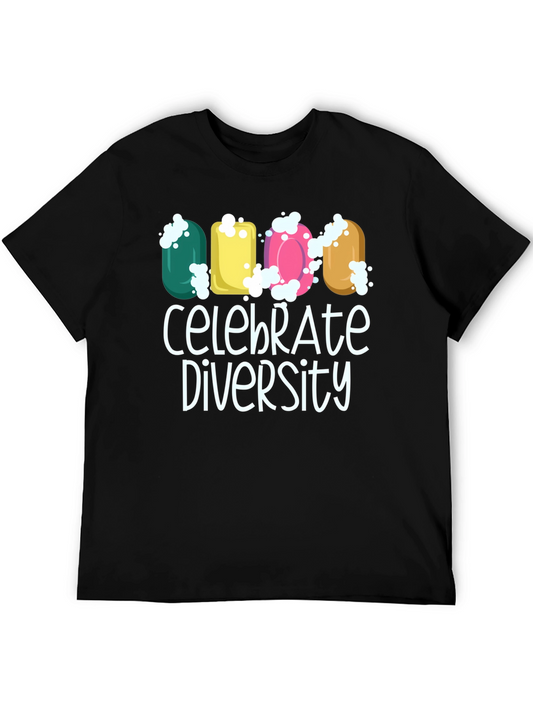 Celebrate Diversity T-Shirt - Colorful Soap Design