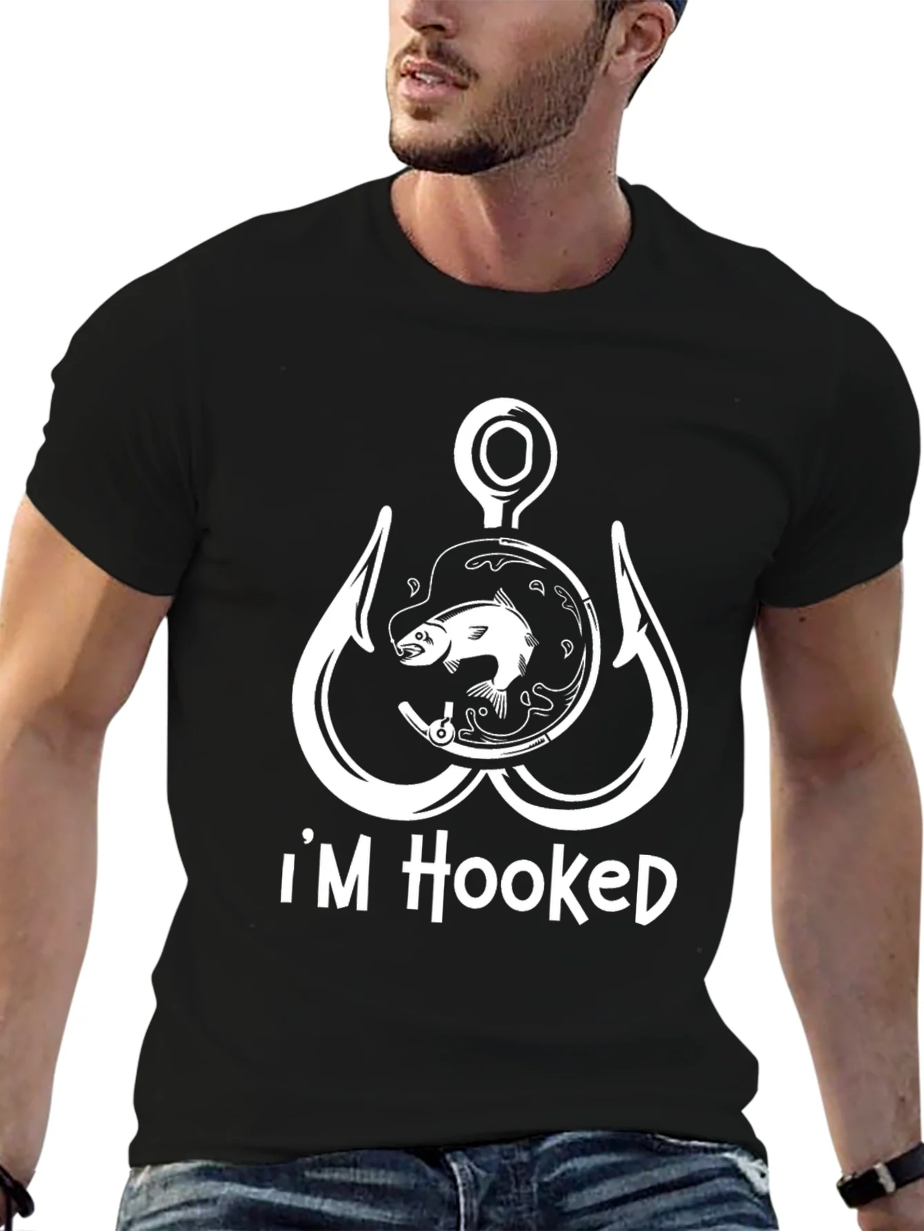 Im Hooked Fishing T-Shirt - Mens Graphic Tee