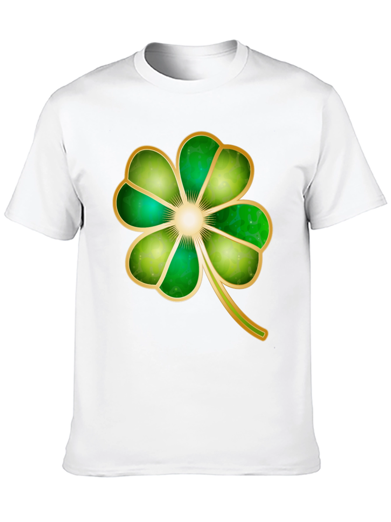 St. Patricks Day Four Leaf Clover Graphic T-Shirt