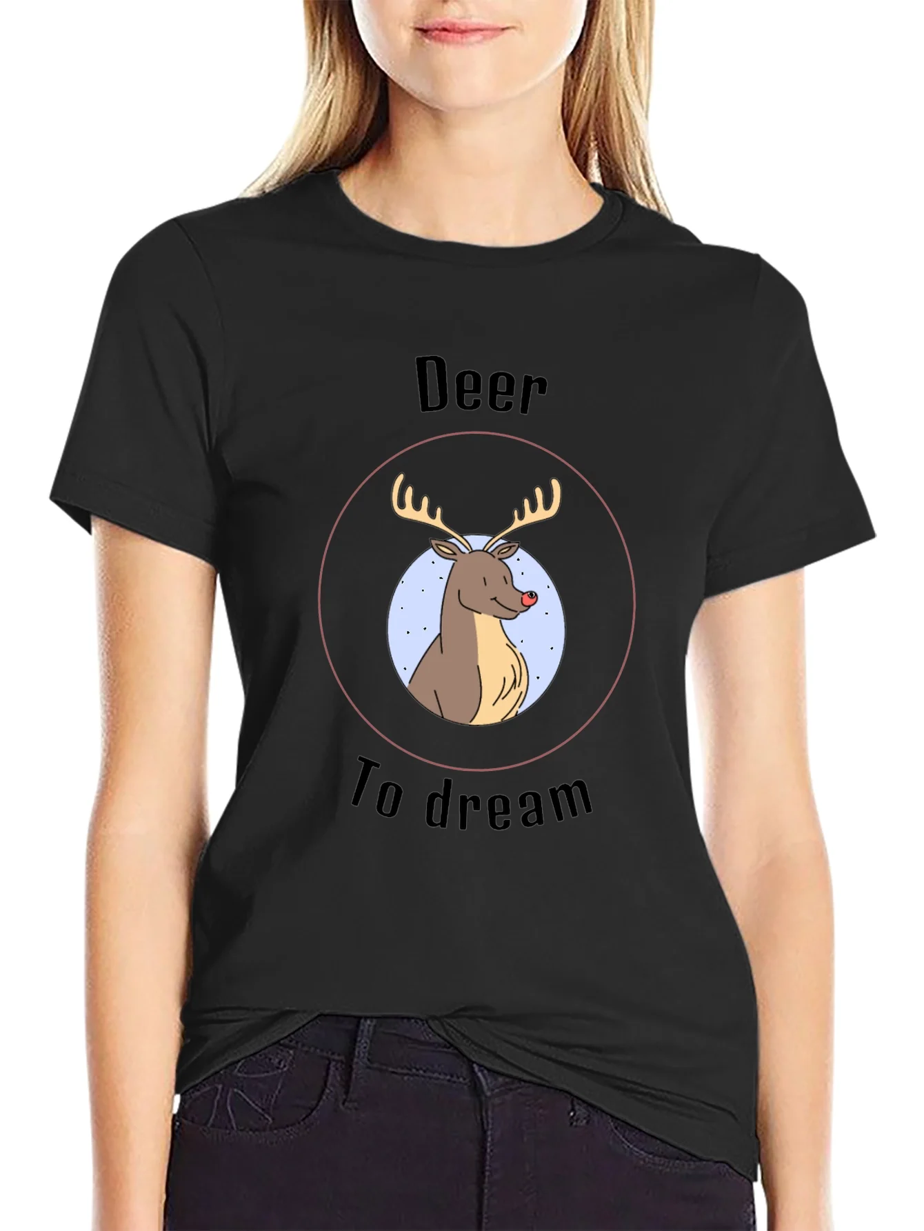 Deer To Dream Graphic Tee - Mens Black T-Shirt