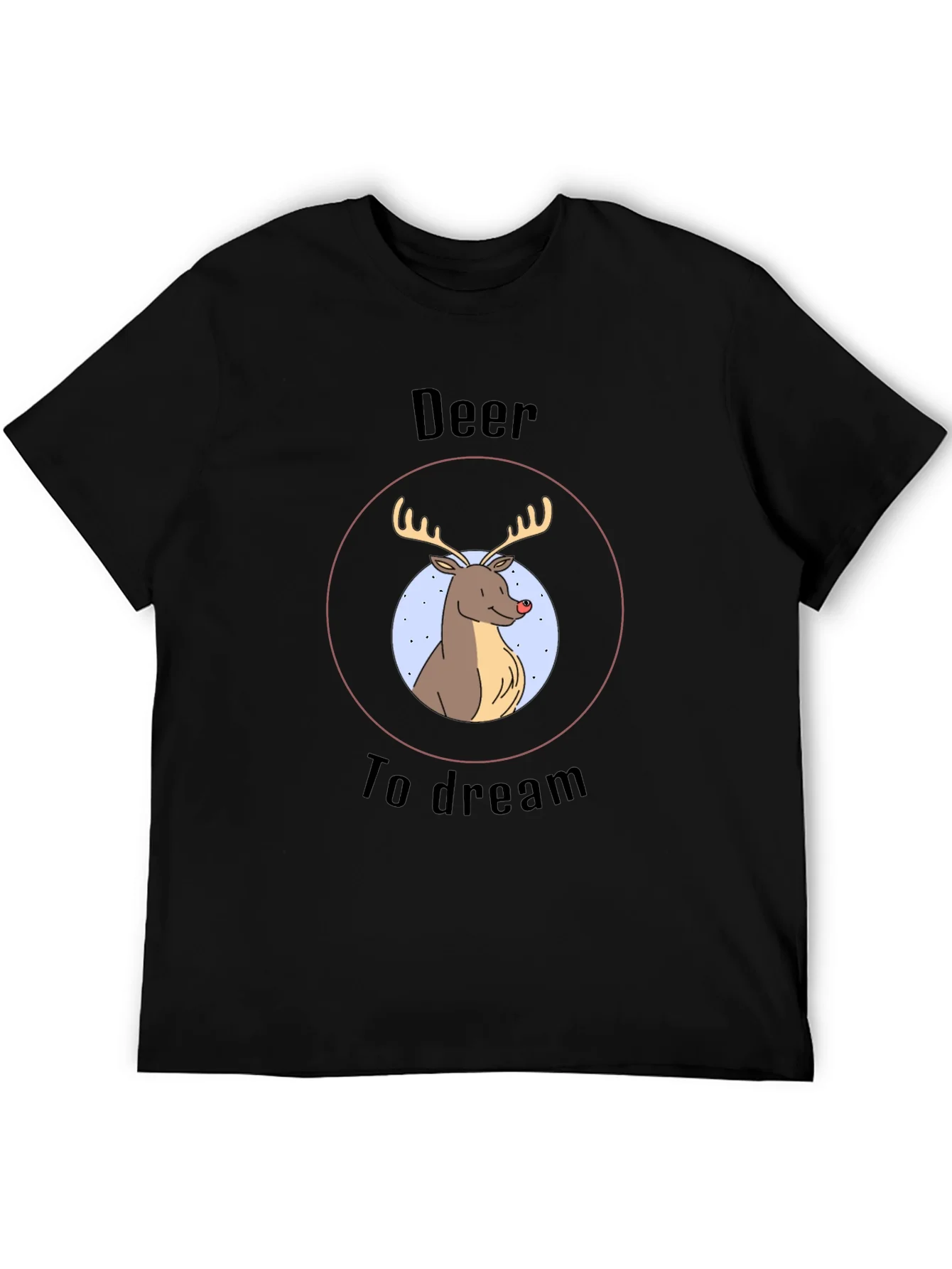 Deer To Dream Graphic Tee - Mens Black T-Shirt