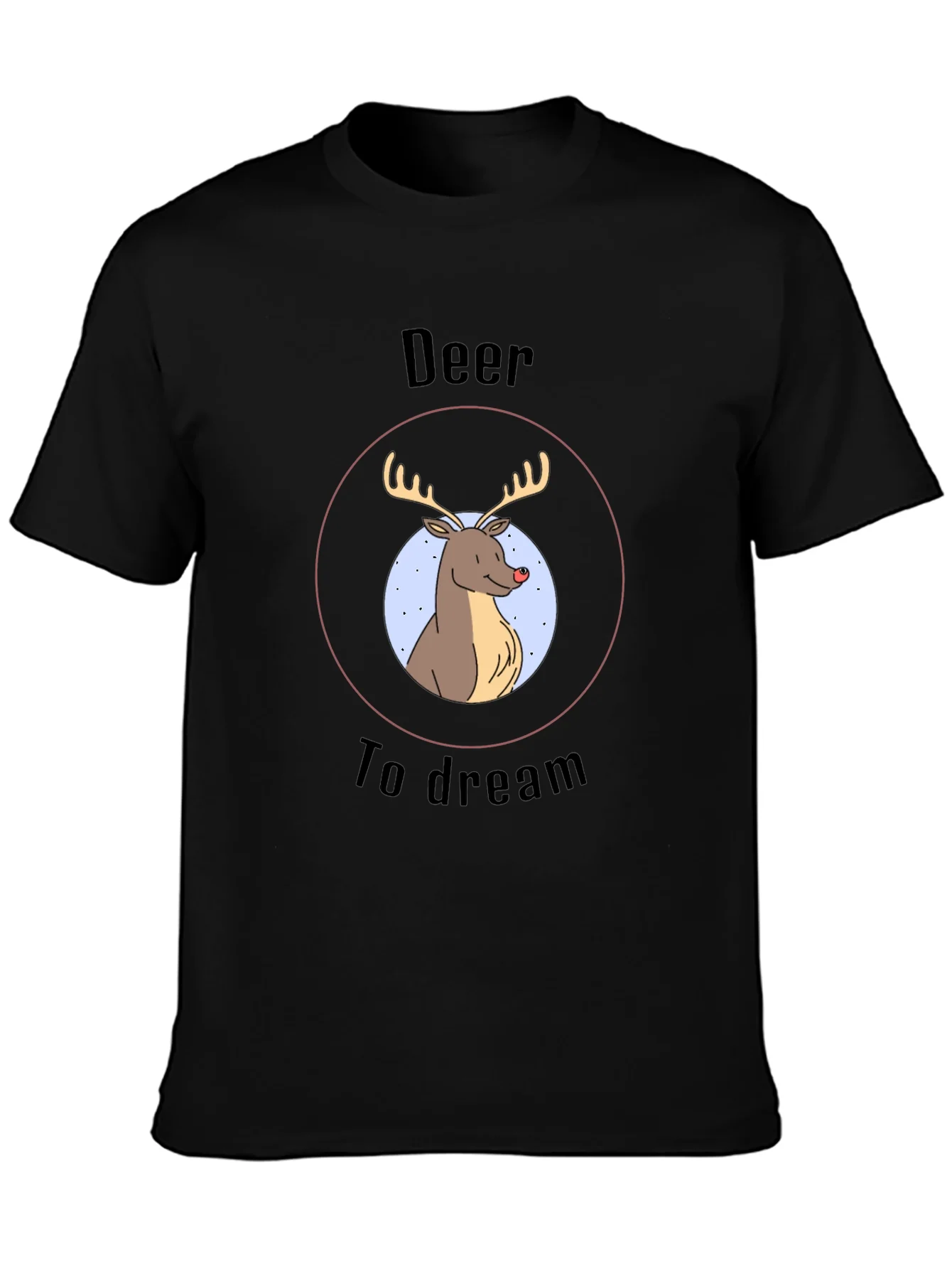 Deer To Dream Graphic Tee - Mens Black T-Shirt