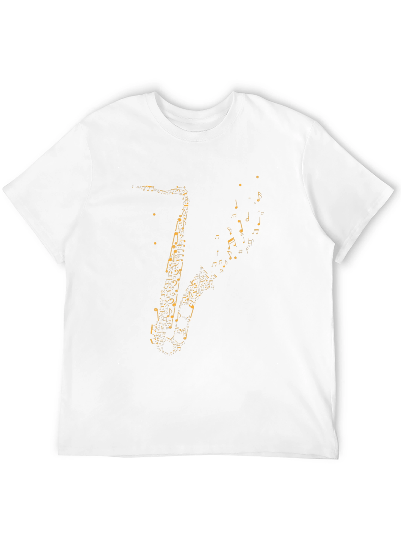 Saxophone Music Notes T-Shirt - Black