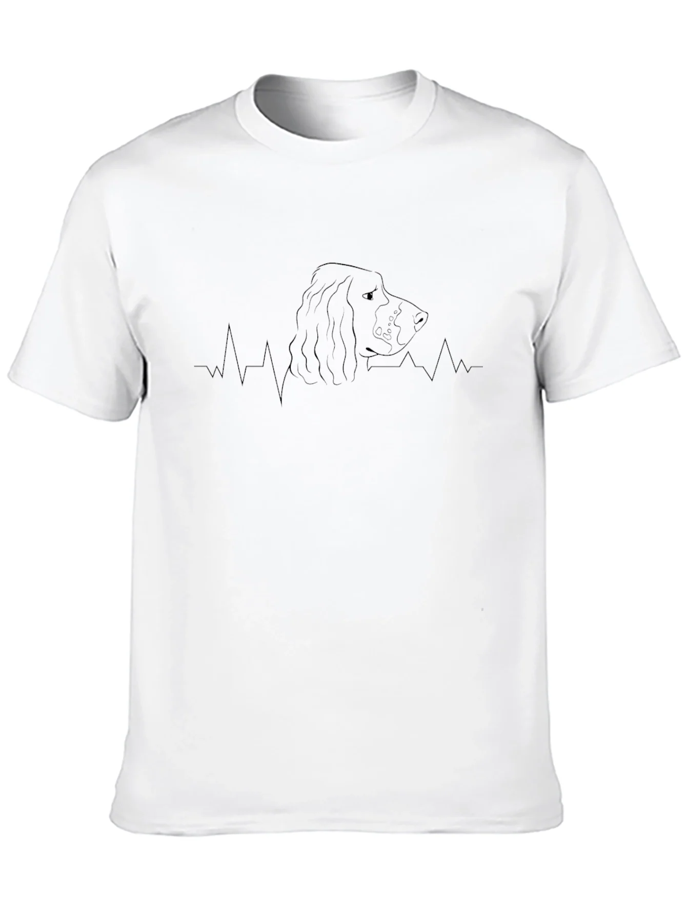 Dog Heartbeat T-Shirt - Unique Line Art Design