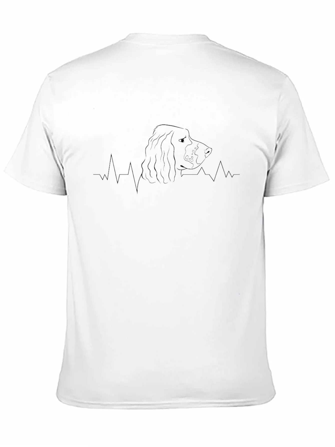 Dog Heartbeat T-Shirt - Unique Line Art Design