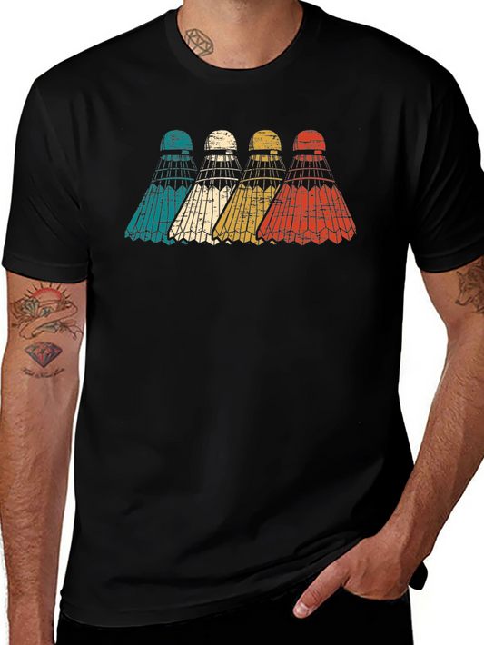 Retro Badminton Shuttlecock T-Shirt