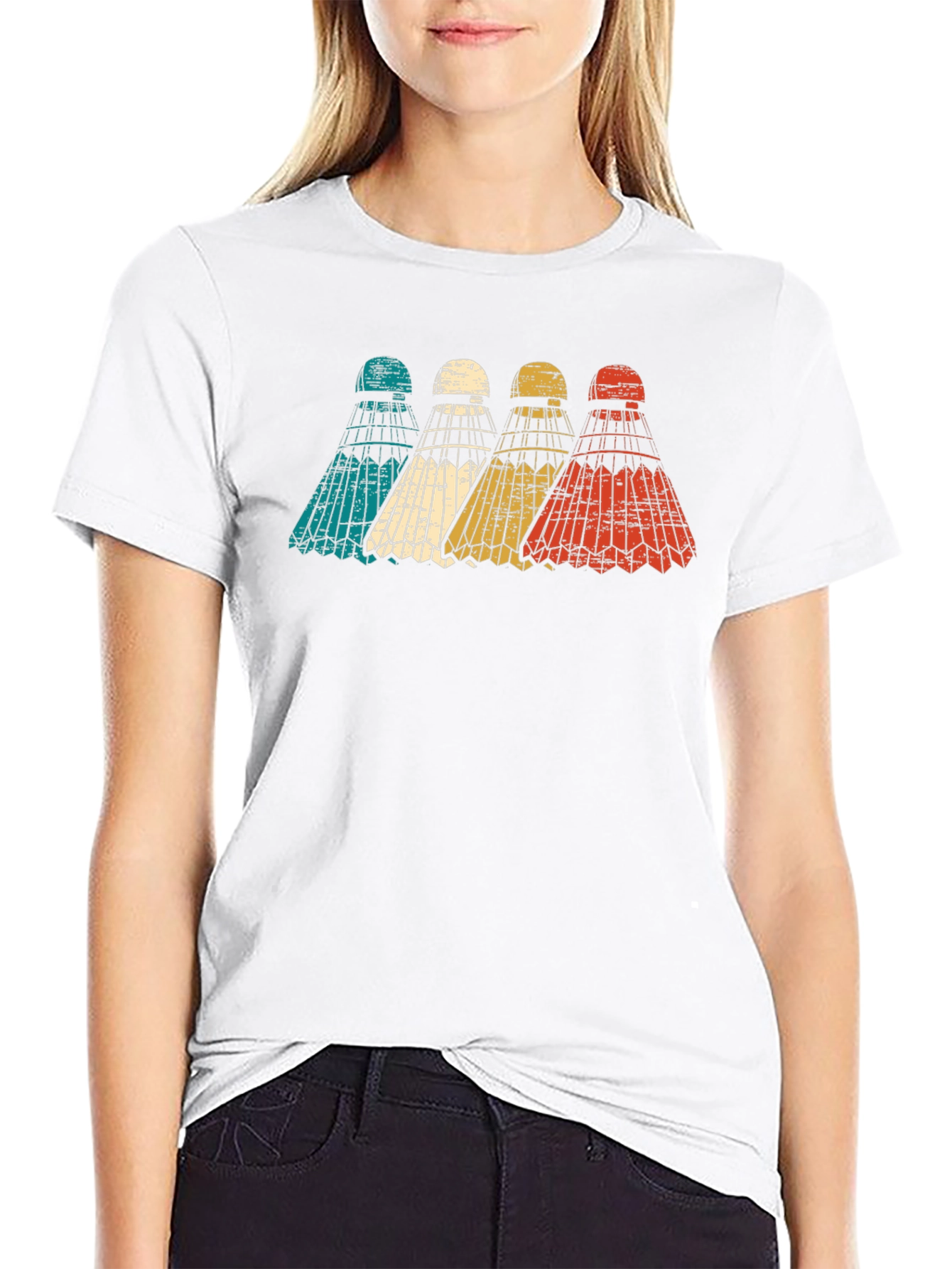 Retro Badminton Shuttlecock T-Shirt