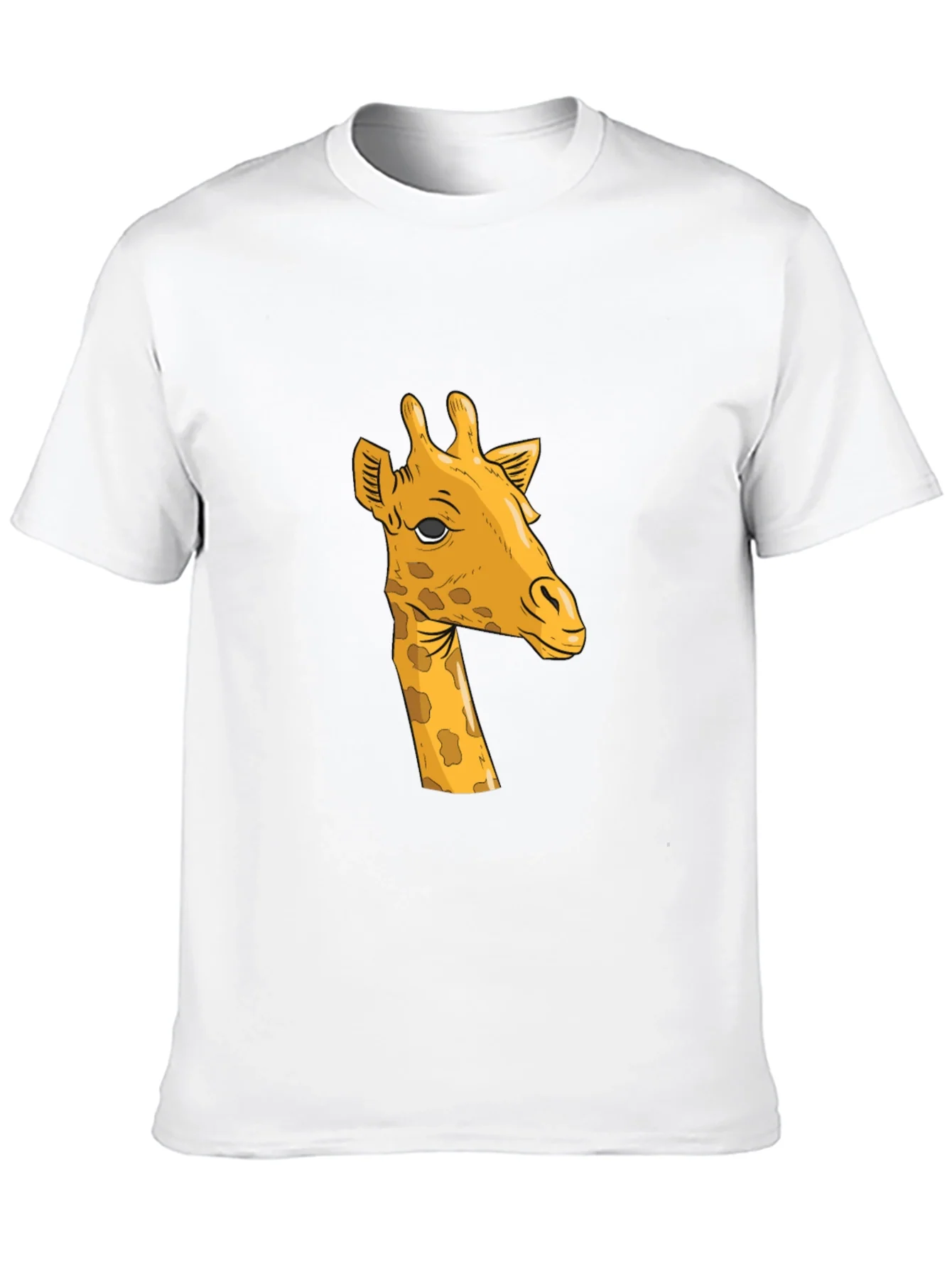 Giraffe Graphic Tee - Black Cotton T-Shirt