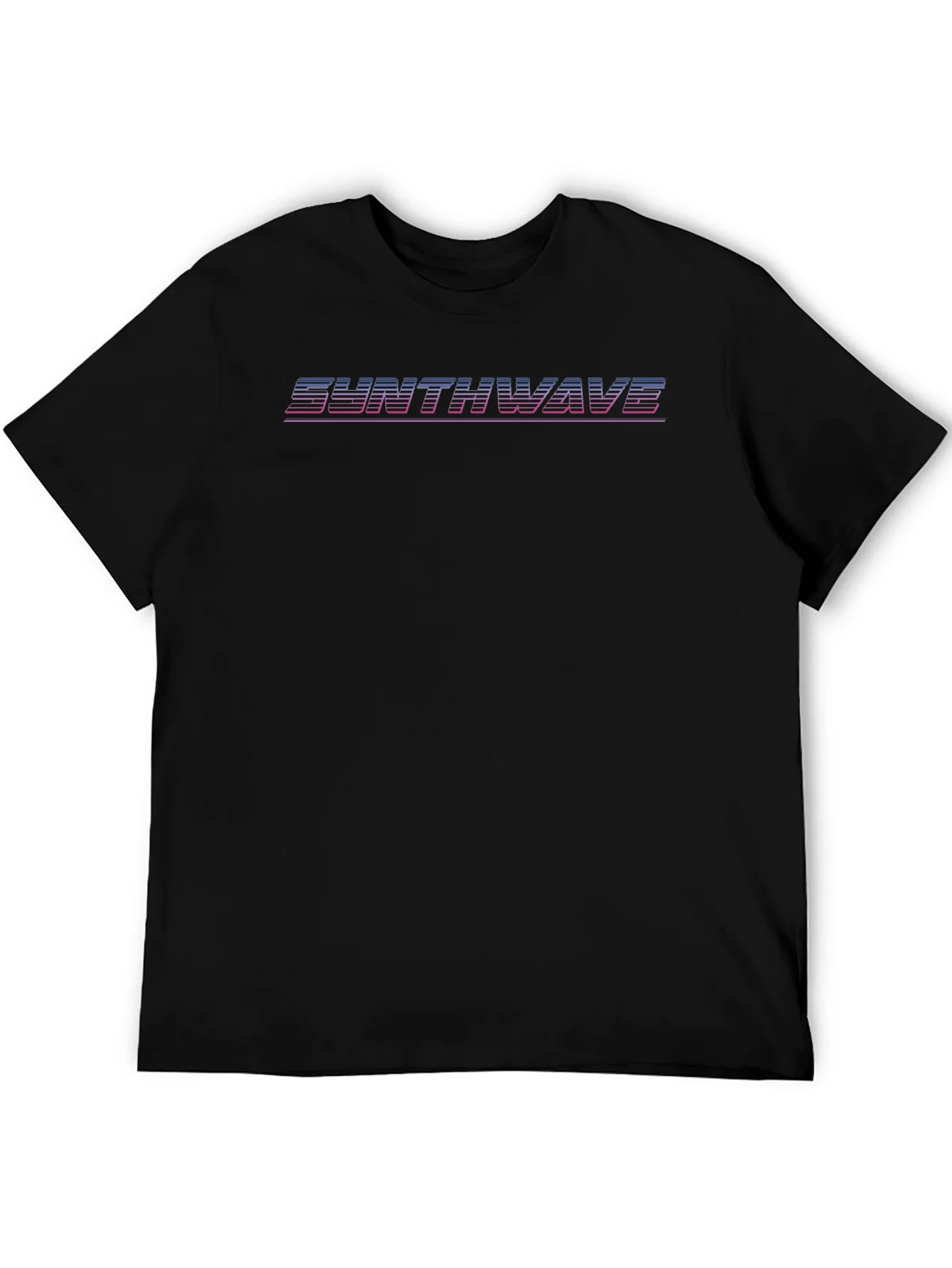 Synthwave Retro Style T-Shirt - Black