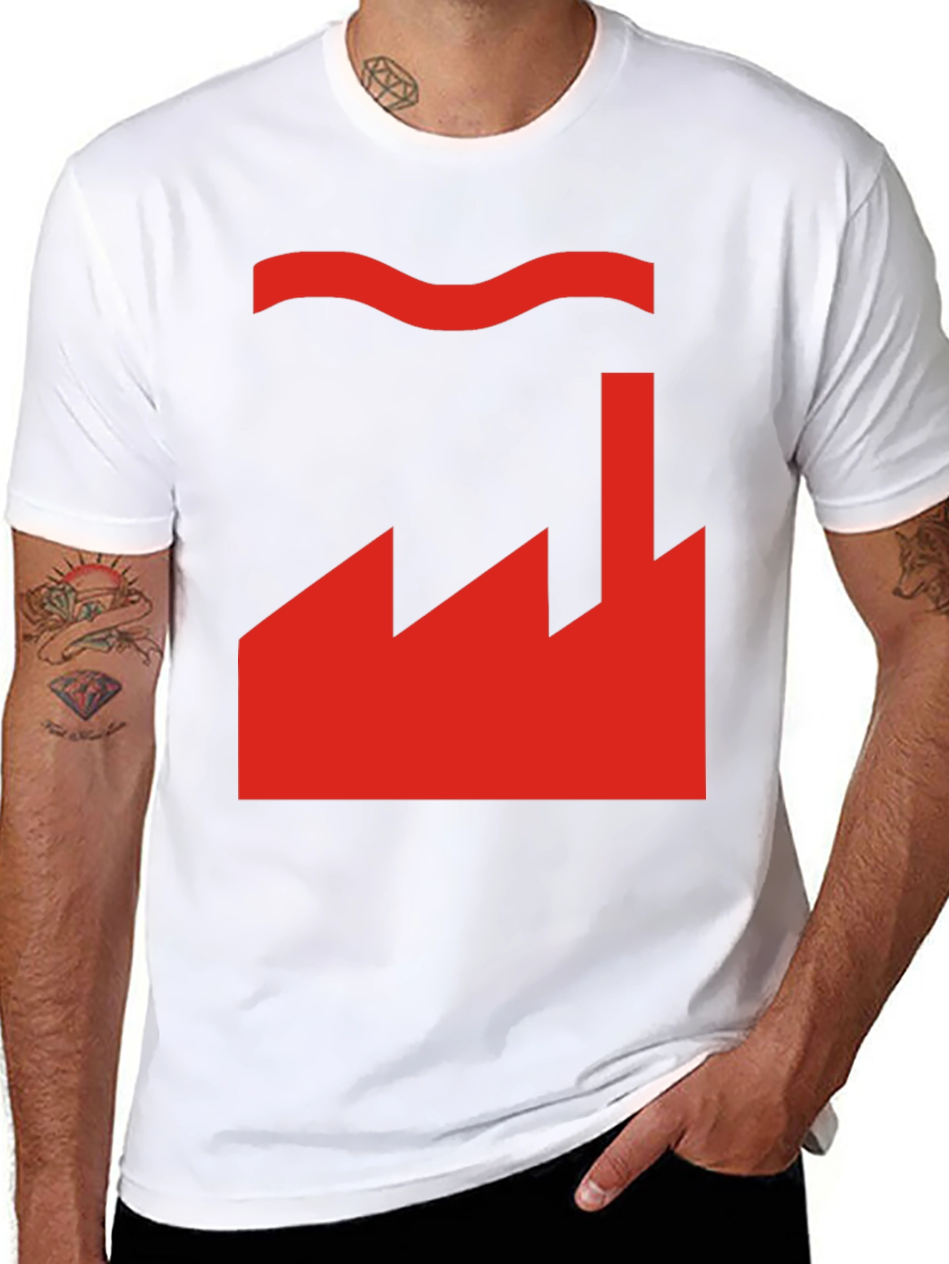 Factory Design Graphic T-Shirt - Black