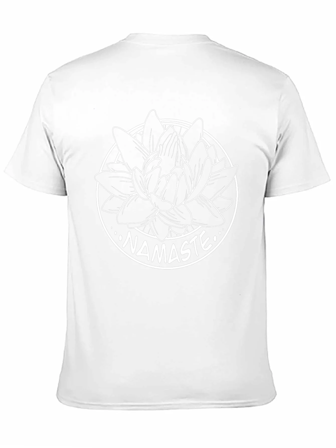 Namaste Lotus Flower Graphic T-Shirt - Black