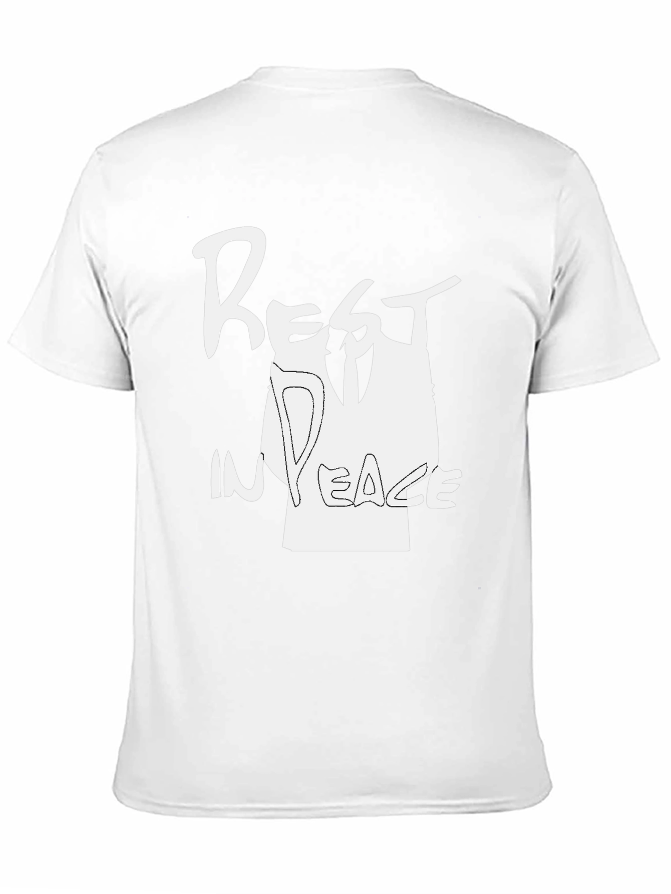 Rest In Peace Graphic Print Black T-Shirt