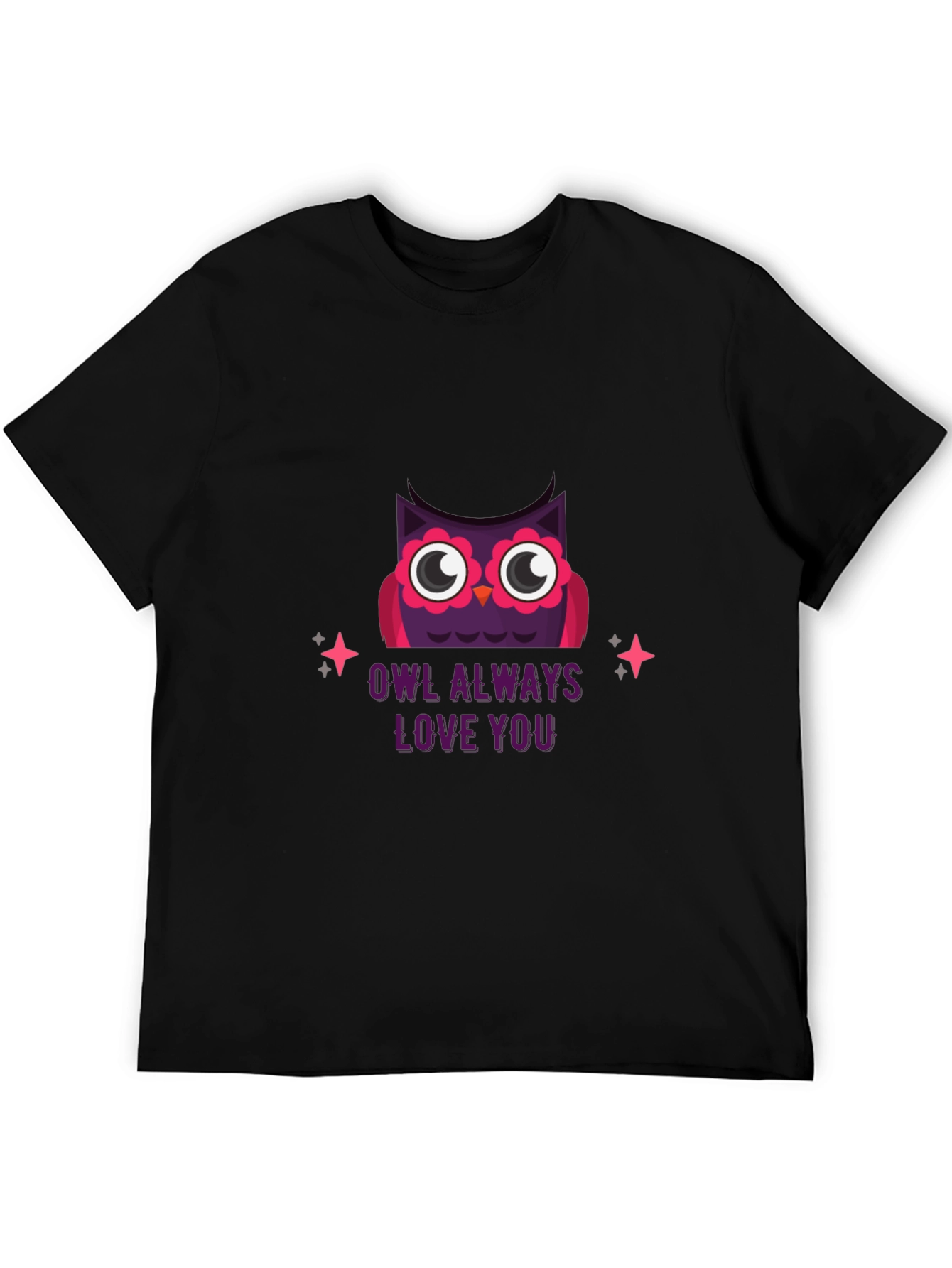Owl Always Love You Graphic T-Shirt - Black