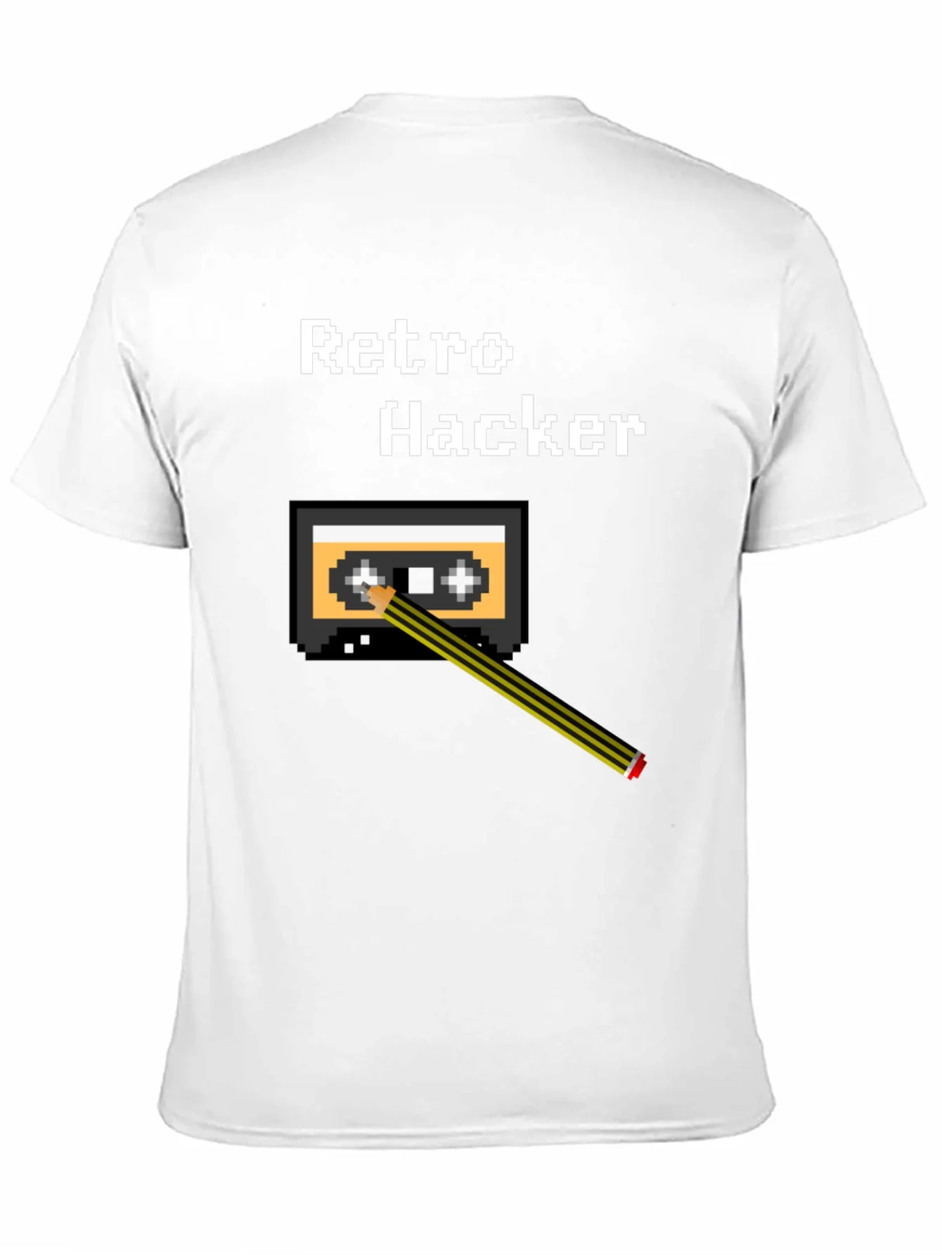 Retro Hacker Pixel Art Cassette Tape T-Shirt