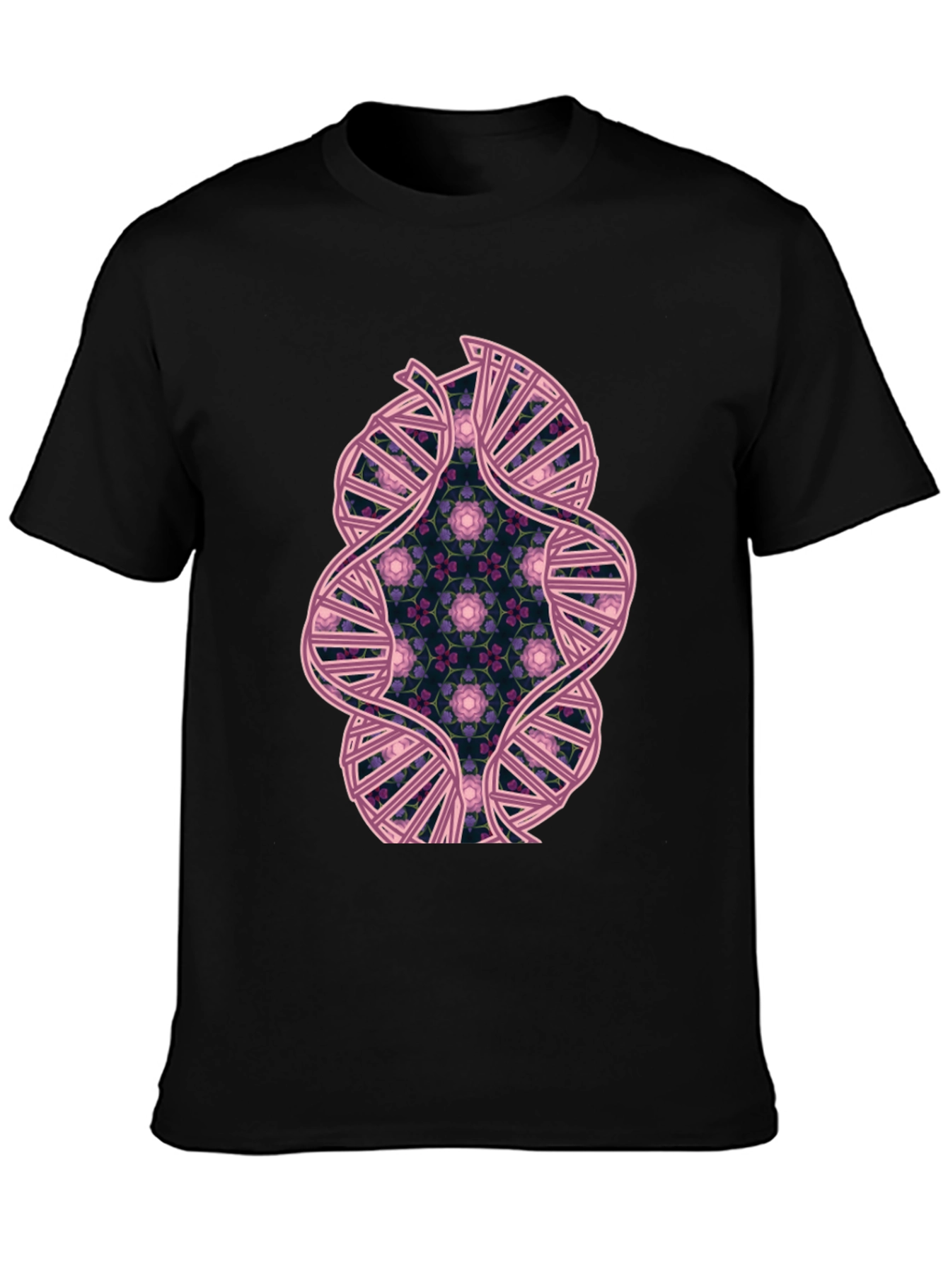 DNA Floral Graphic Tee - Stylish Science Shirt