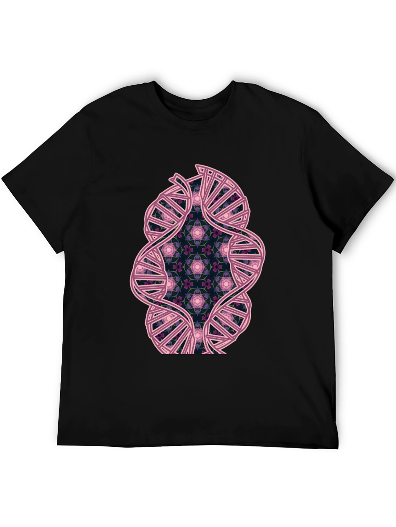DNA Floral Graphic Tee - Stylish Science Shirt