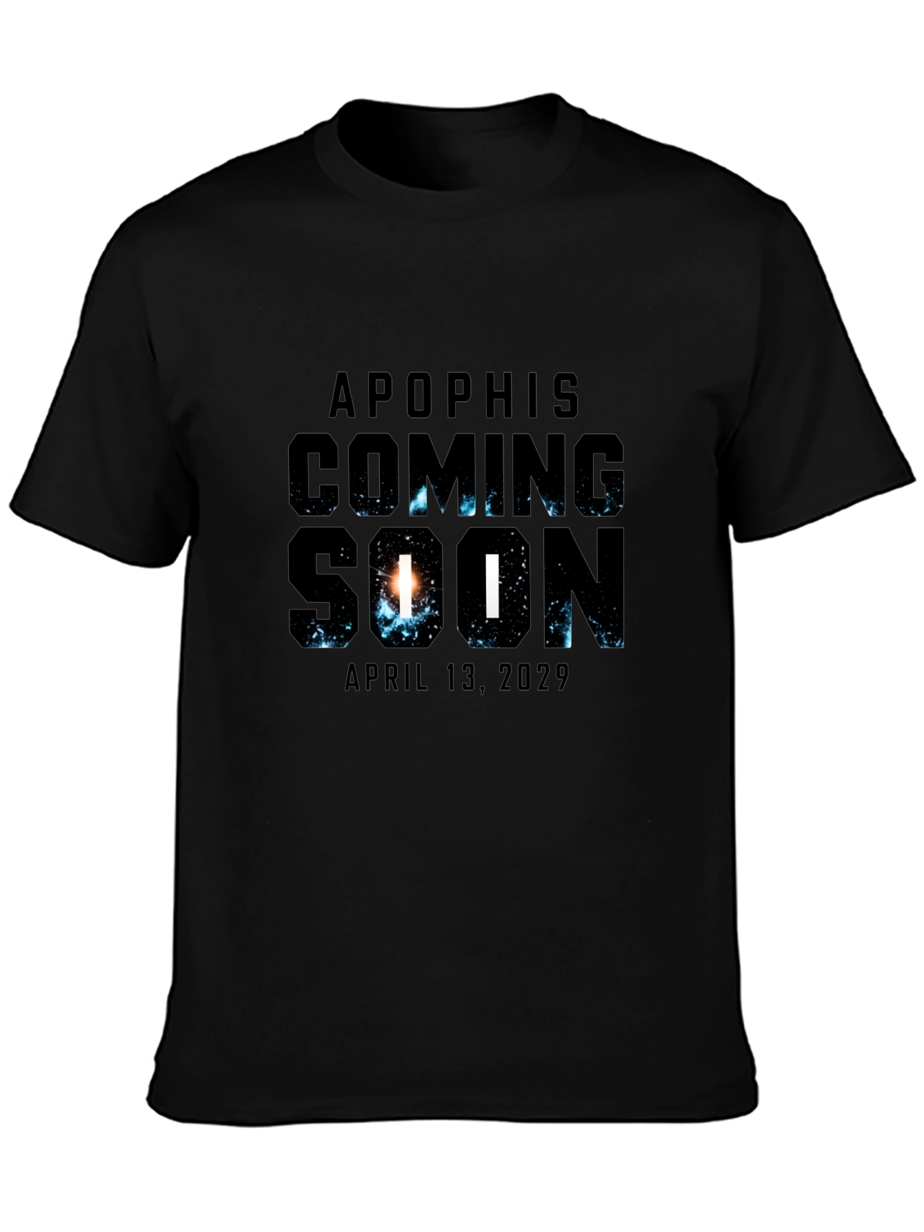 Apophis Coming Soon Black Graphic T-Shirt
