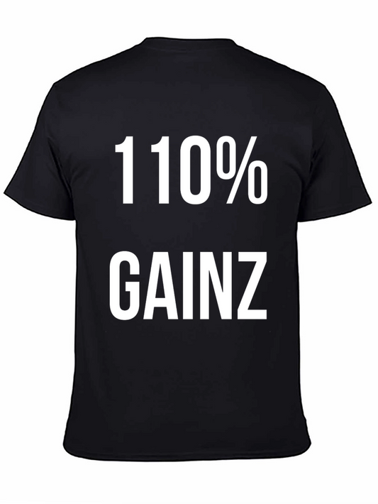 110% Gainz Black Graphic T-Shirt