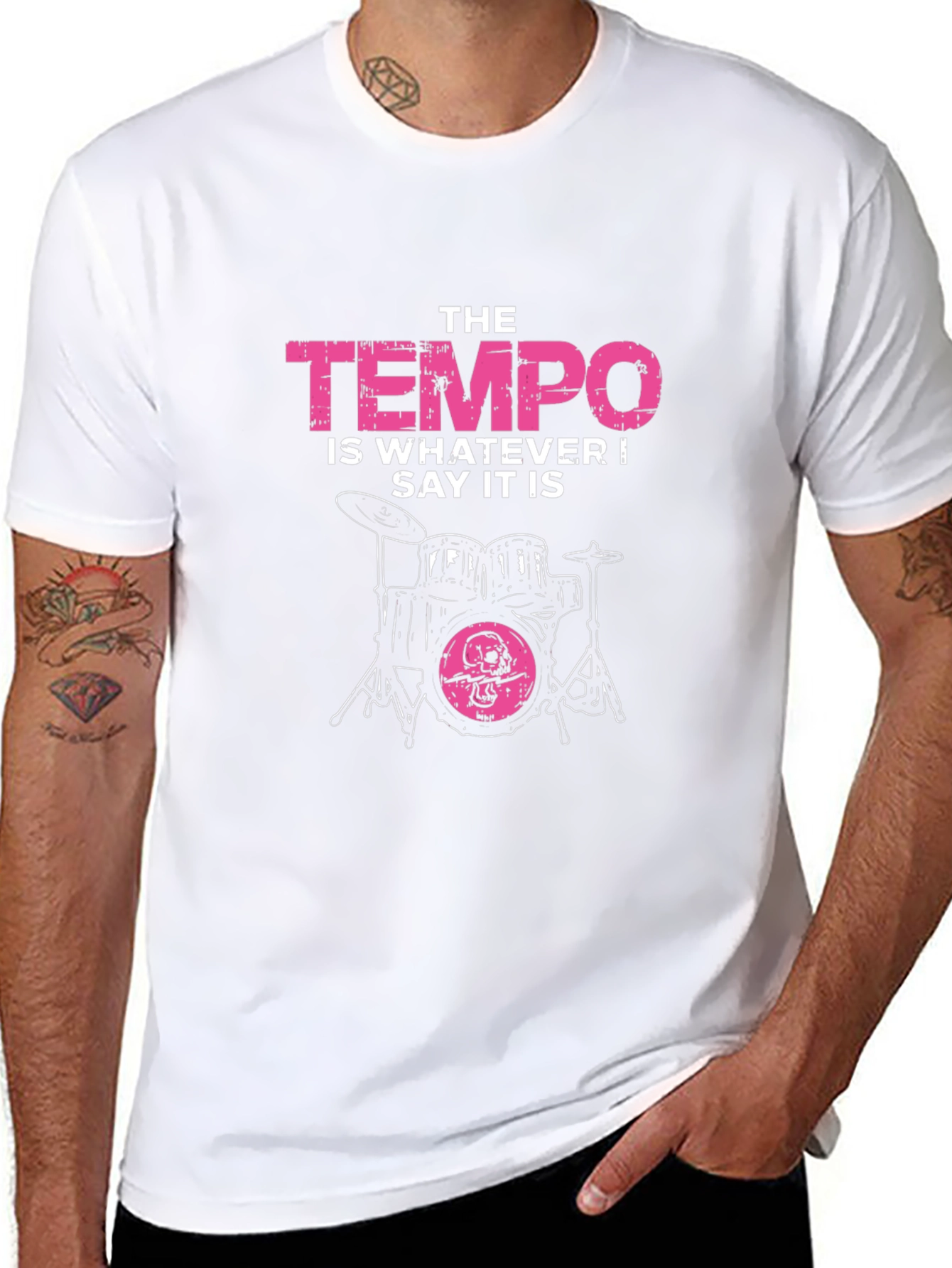 The Tempo T-Shirt - Drummer Funny Quote Tee