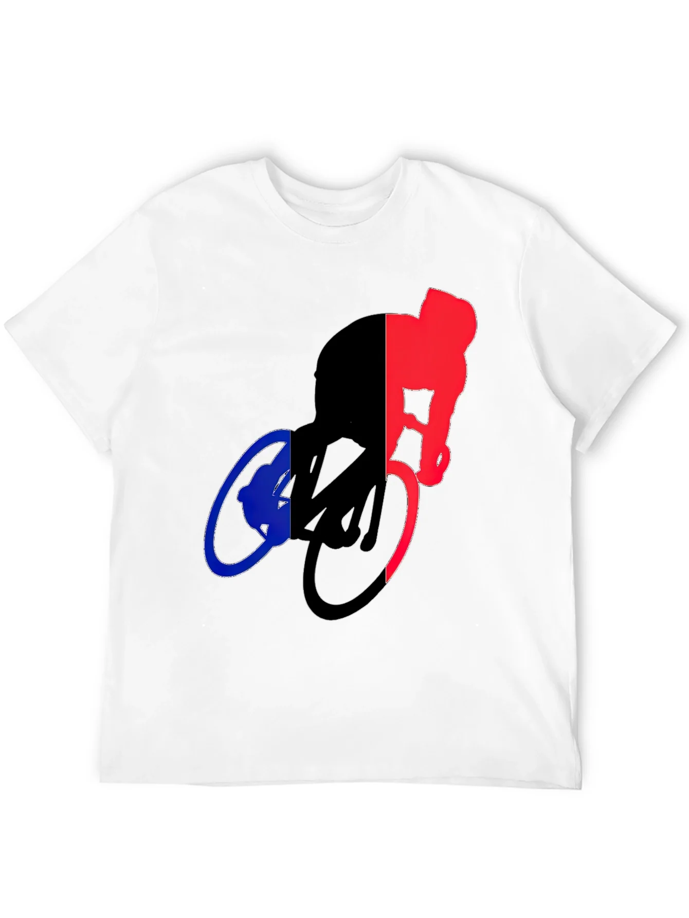 Cycling Silhouette Graphic Tee - Sporty Black T-Shirt