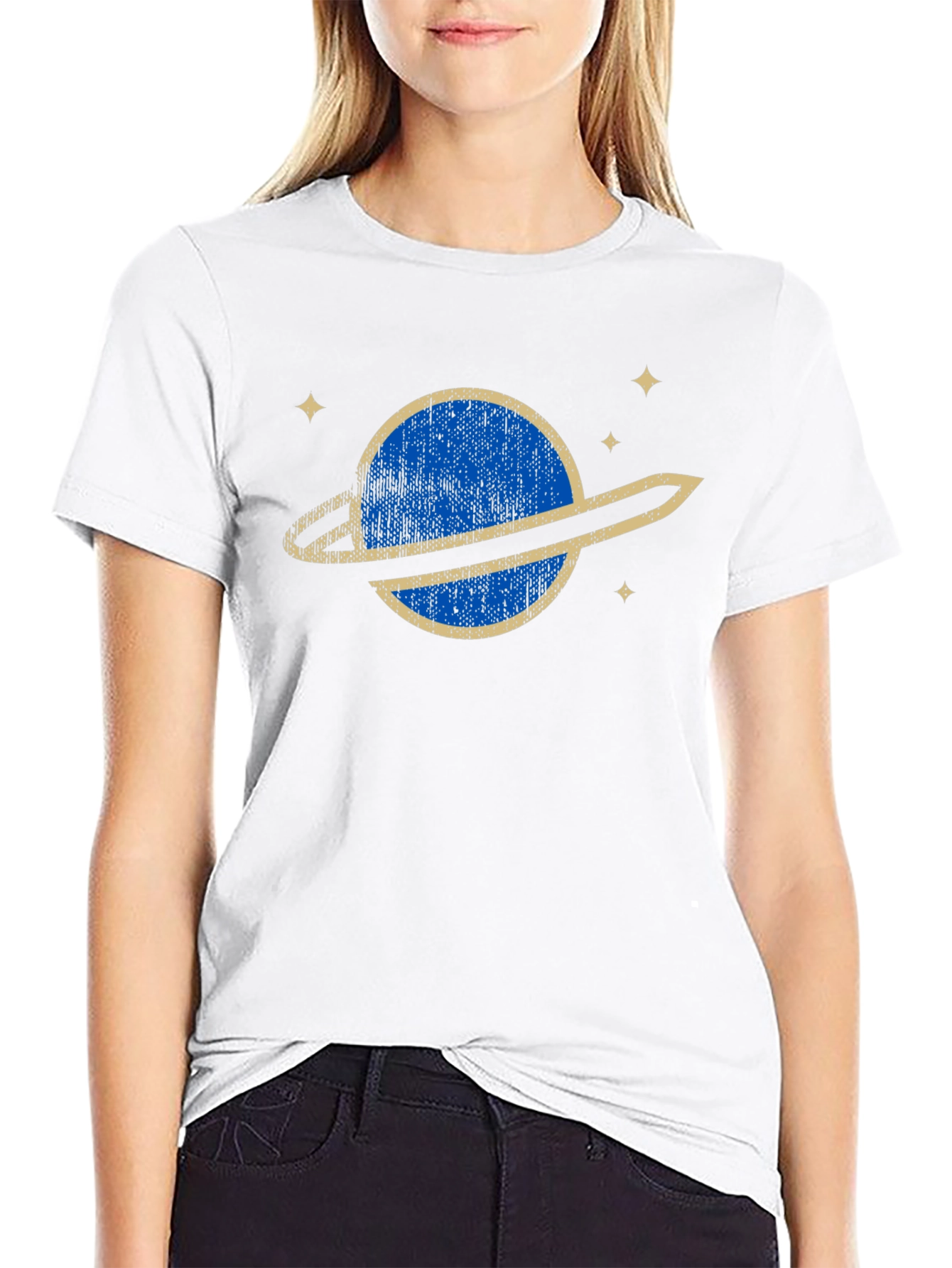 Retro Planet Graphic Tee - Space T-Shirt