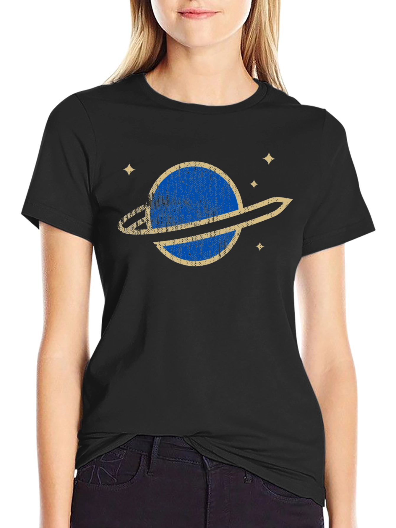 Retro Planet Graphic Tee - Space T-Shirt