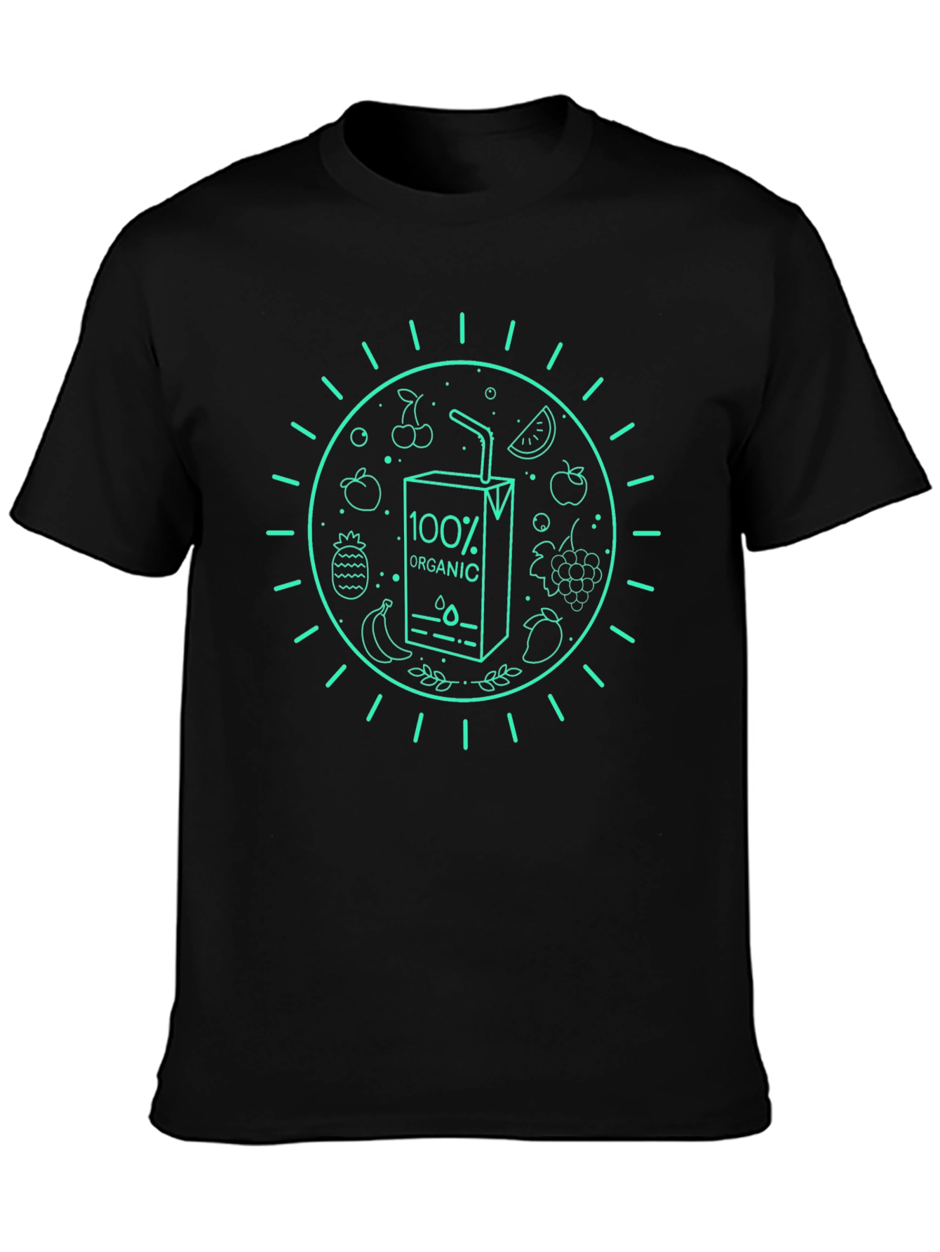 Organic Juice Graphic Black T-Shirt