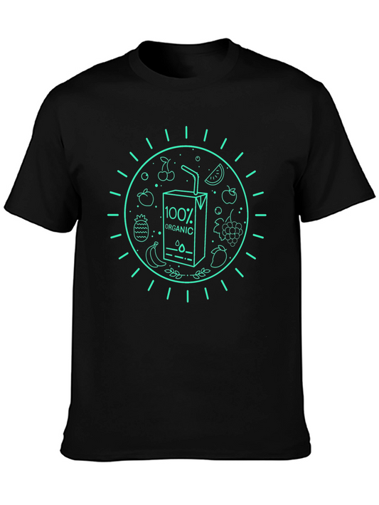 Organic Juice Graphic Black T-Shirt