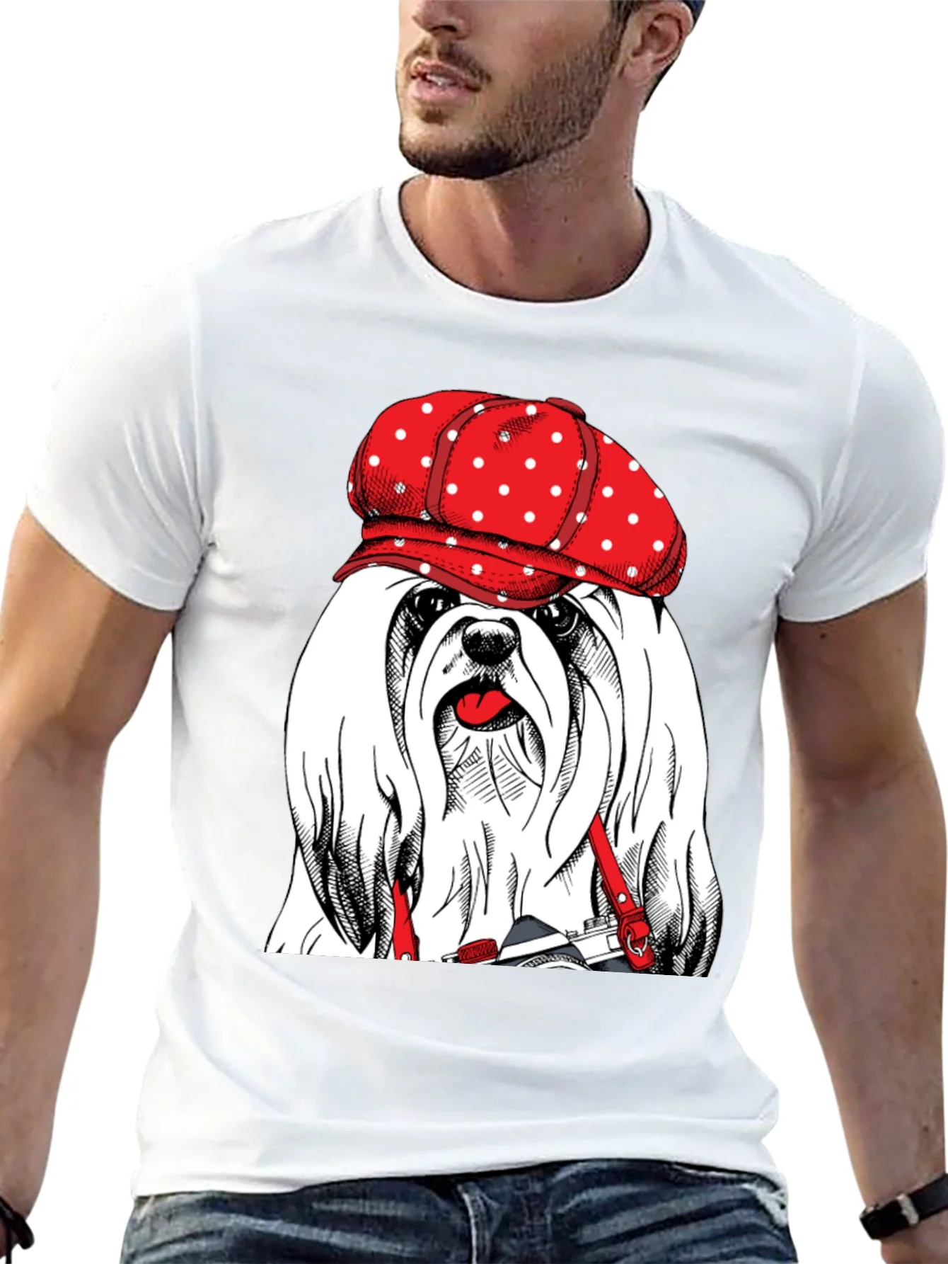 Dog Photographer Graphic Tee - Novelty Fashion