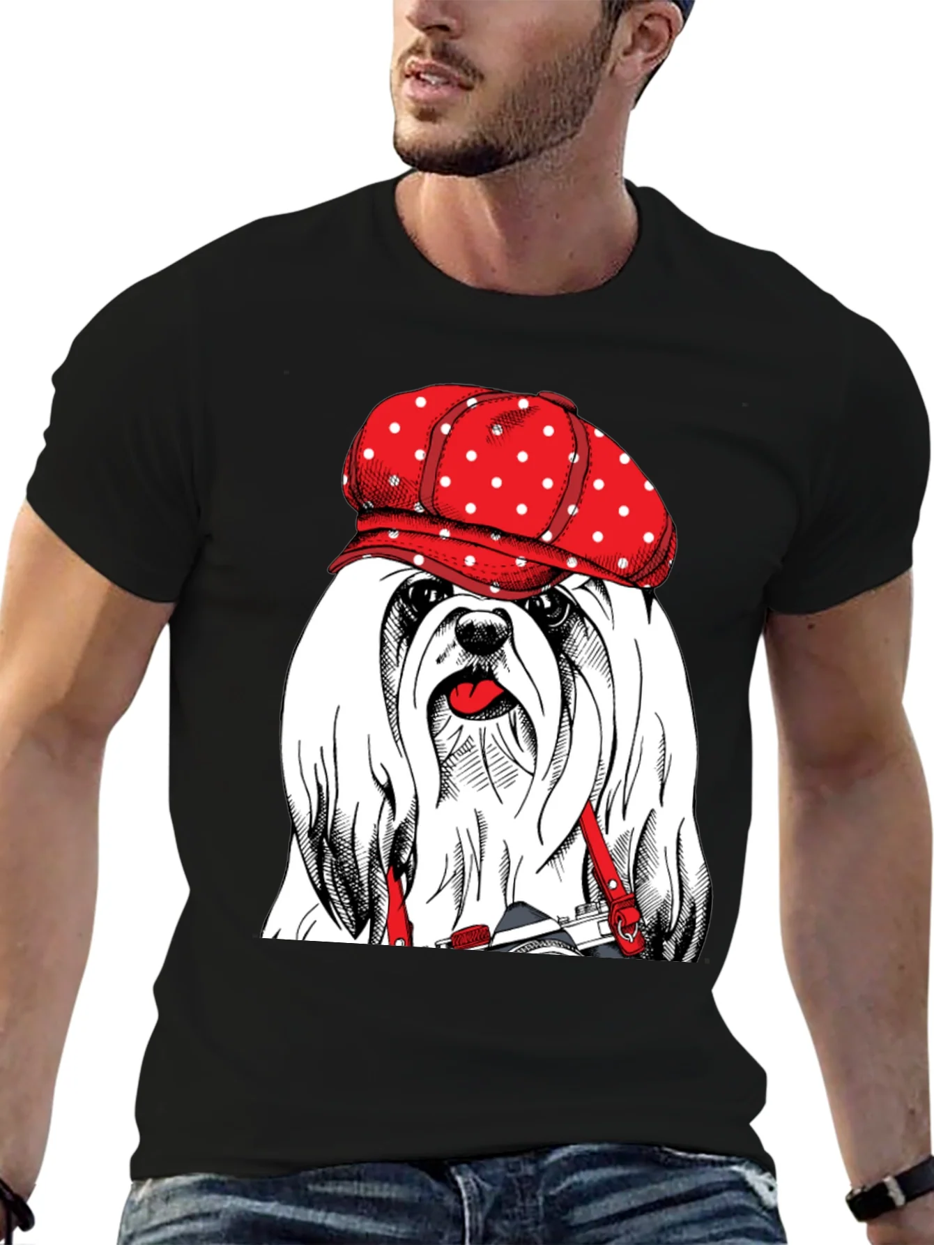 Dog Photographer Graphic Tee - Novelty Fashion