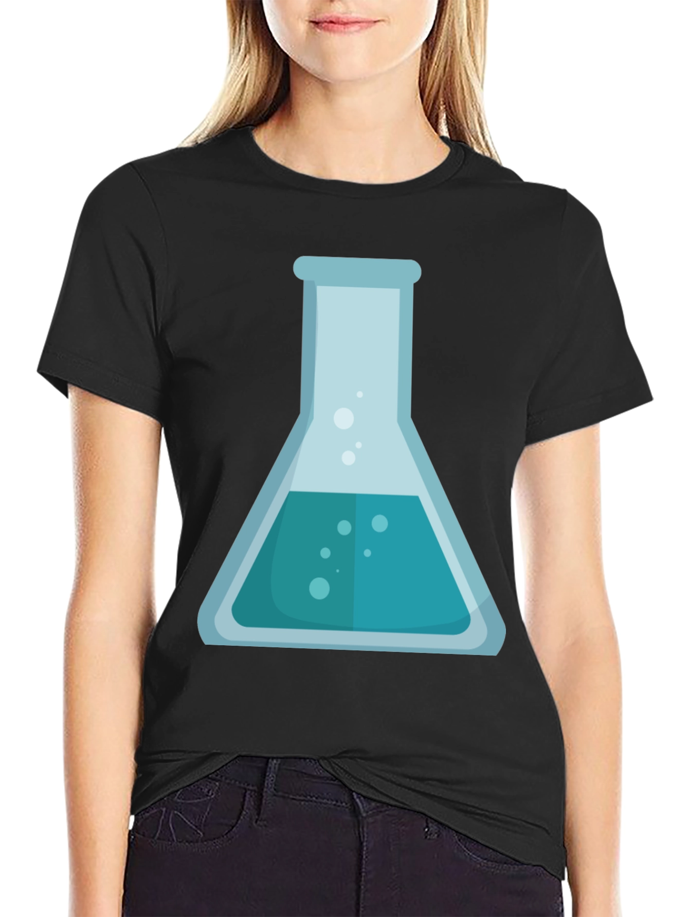 Science Beaker Graphic T-Shirt - Chemistry Lab Style Tee