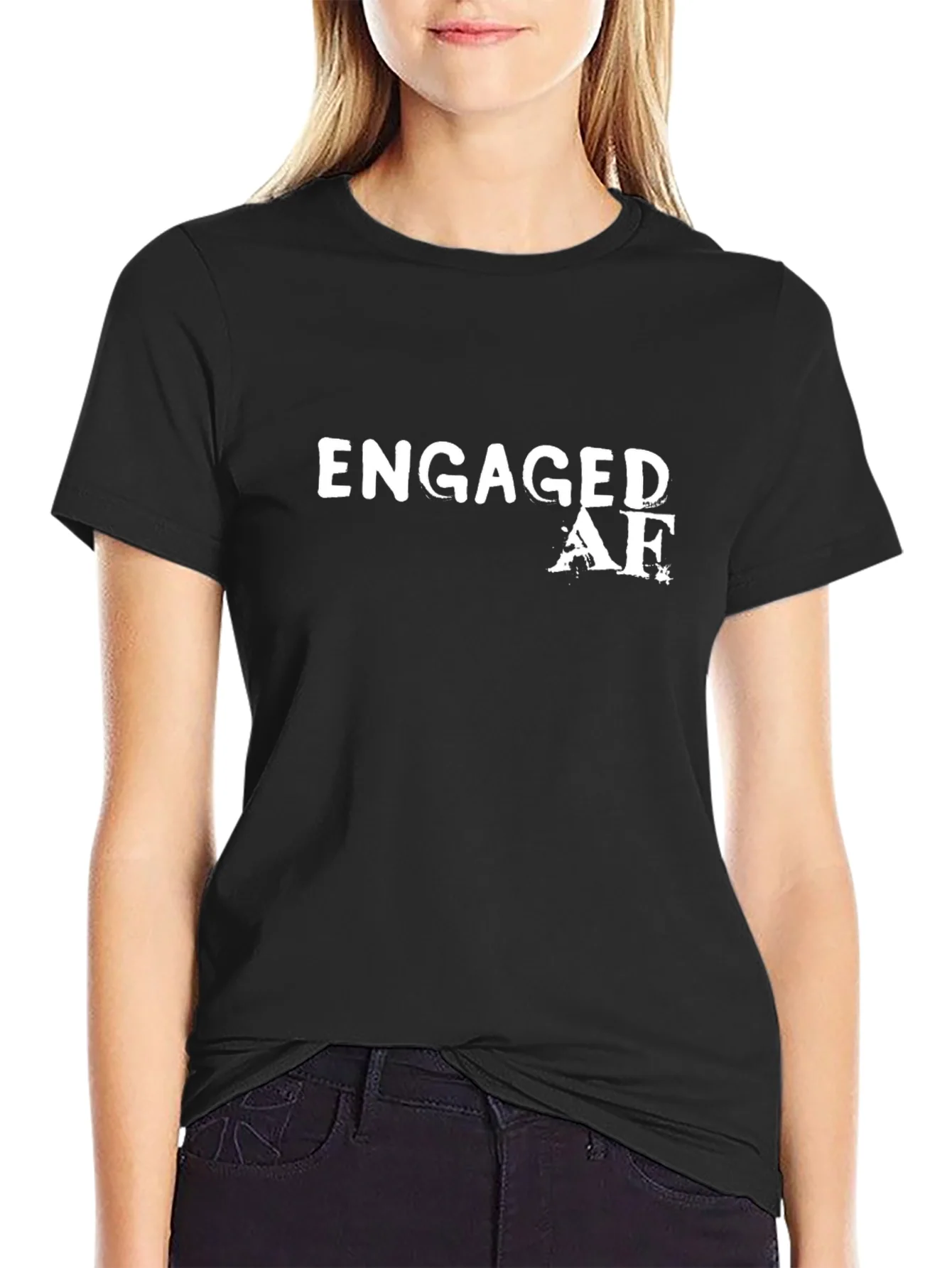 Engaged AF Graphic Tee - Black