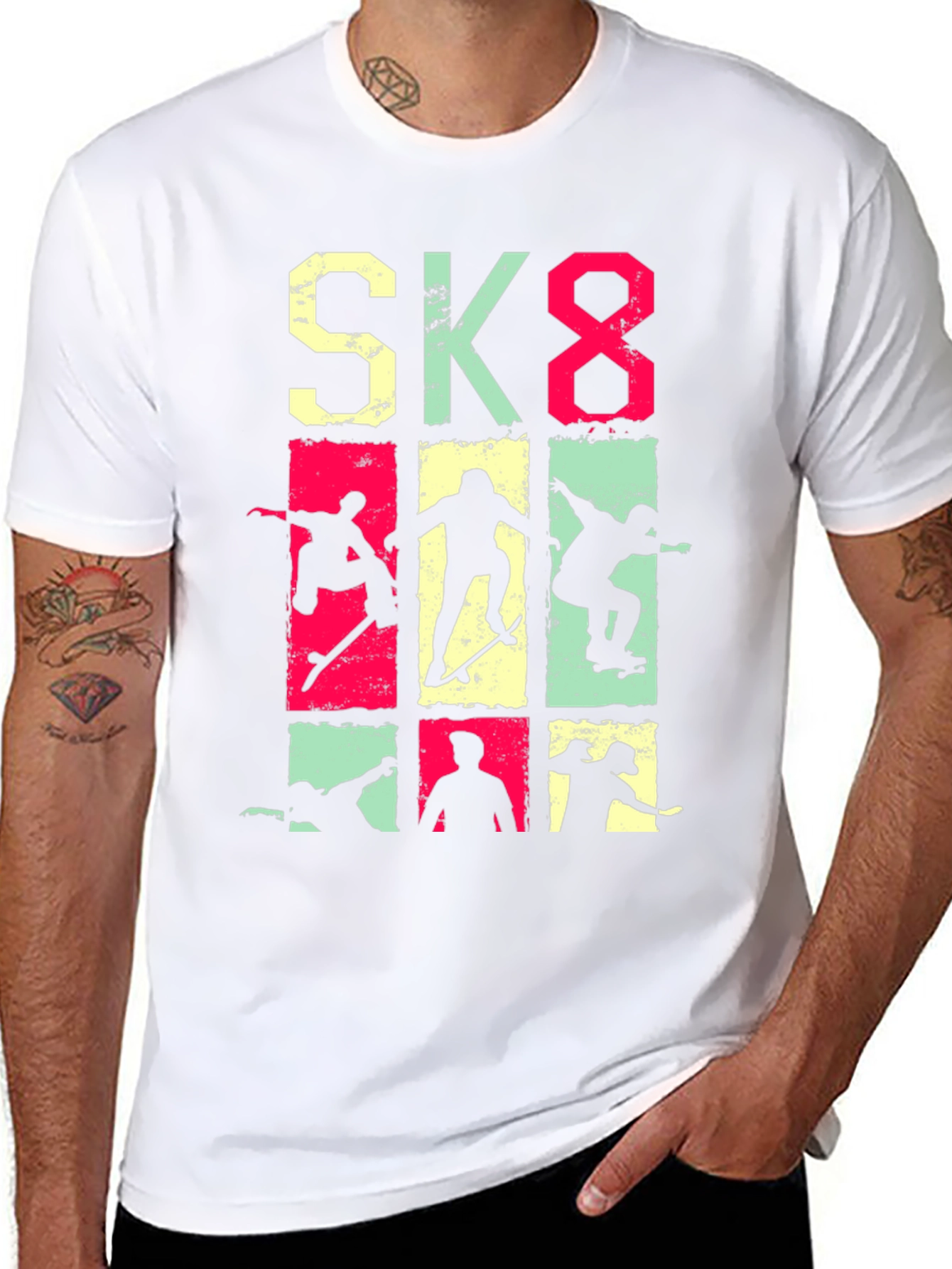 Skateboarding Graphic Tee - SK8 Style