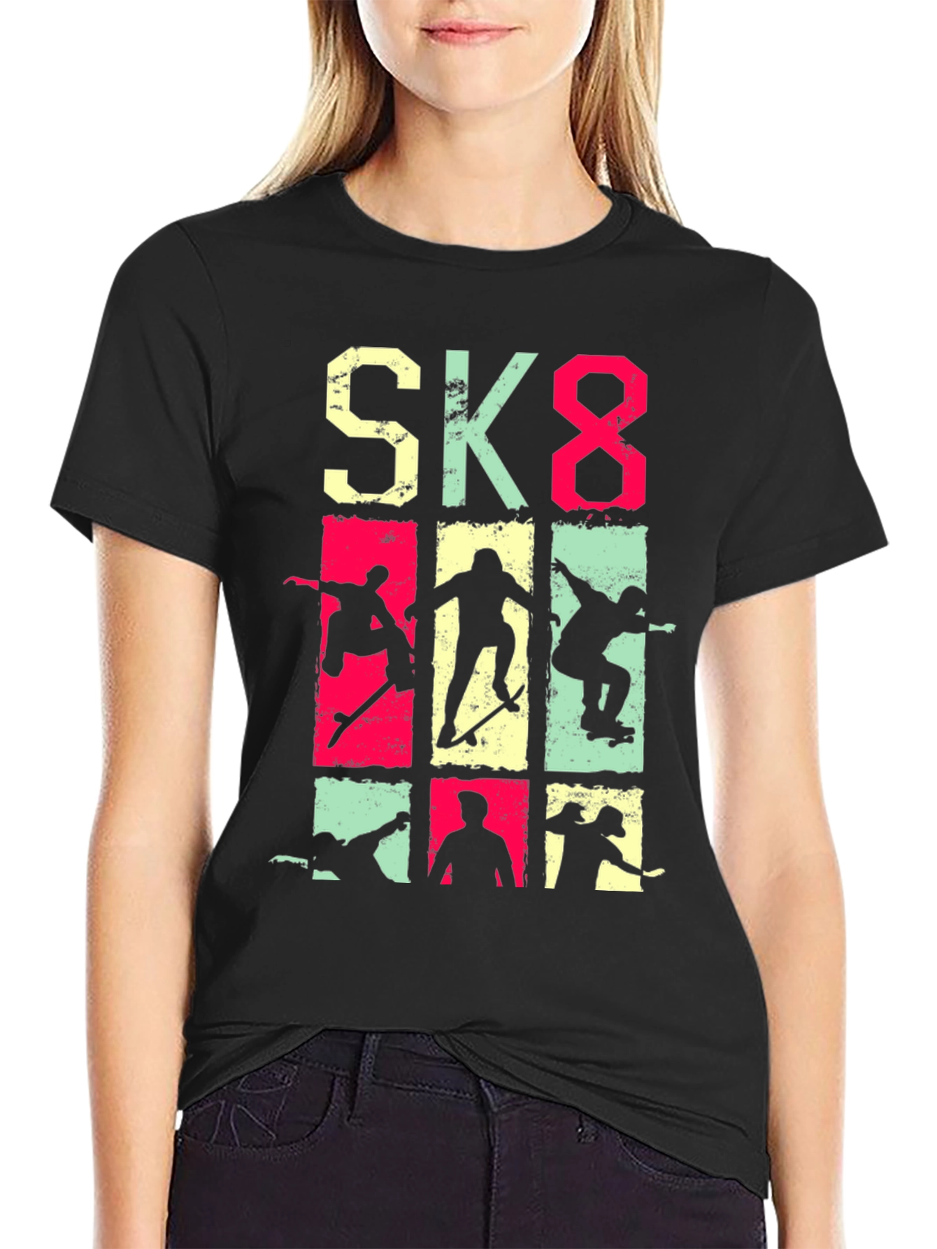 Skateboarding Graphic Tee - SK8 Style