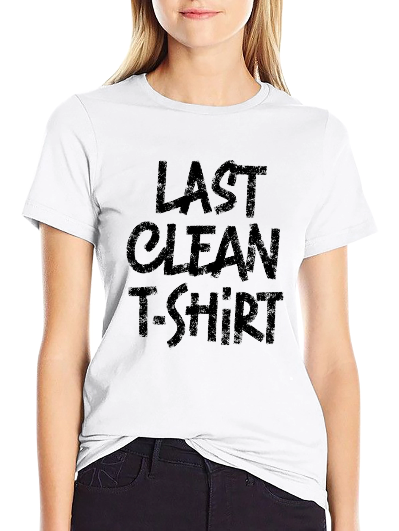 Last Clean T-Shirt Graphic Tee - Mens Black Cotton