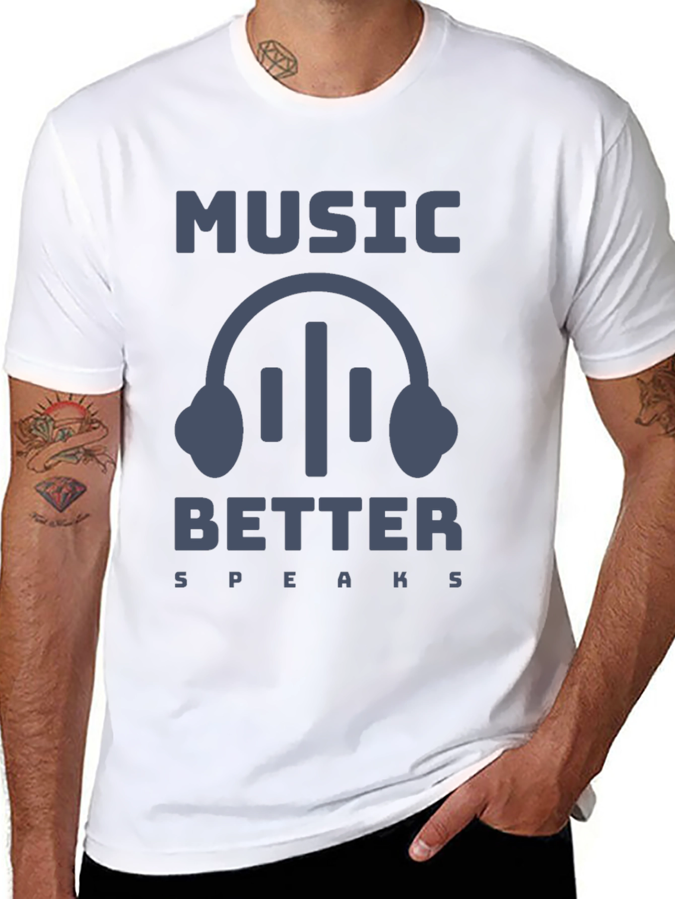 Music Speaks T-Shirt: Stylish Headphone Graphic Tee