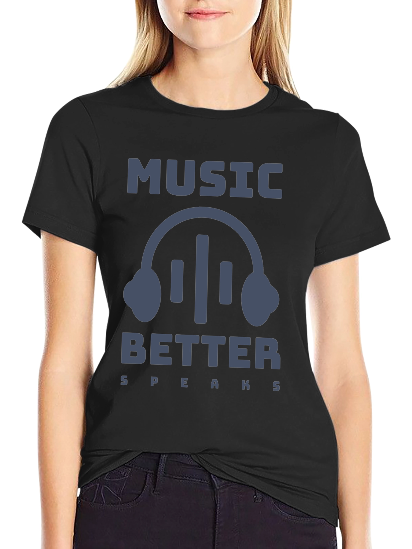 Music Speaks T-Shirt: Stylish Headphone Graphic Tee