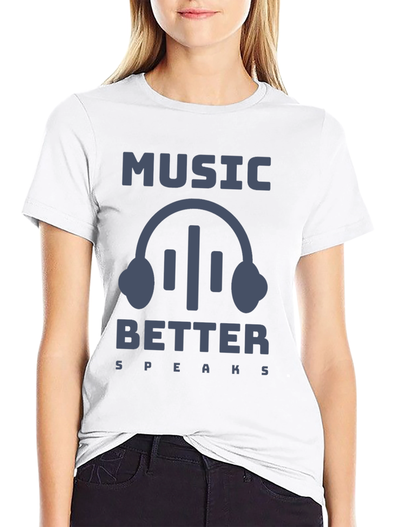 Music Speaks T-Shirt: Stylish Headphone Graphic Tee