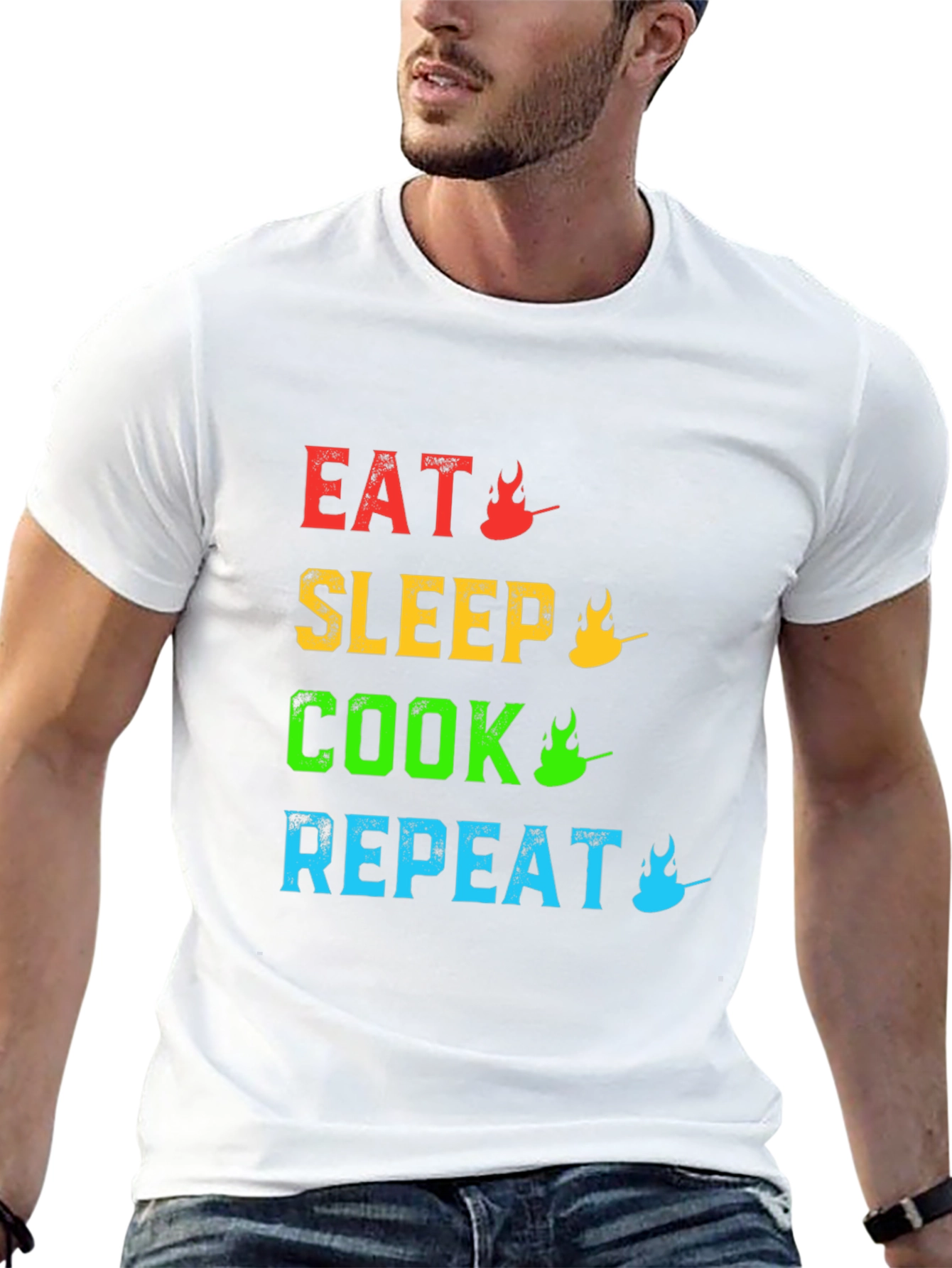Eat Sleep Cook Repeat - Chef Life T-Shirt