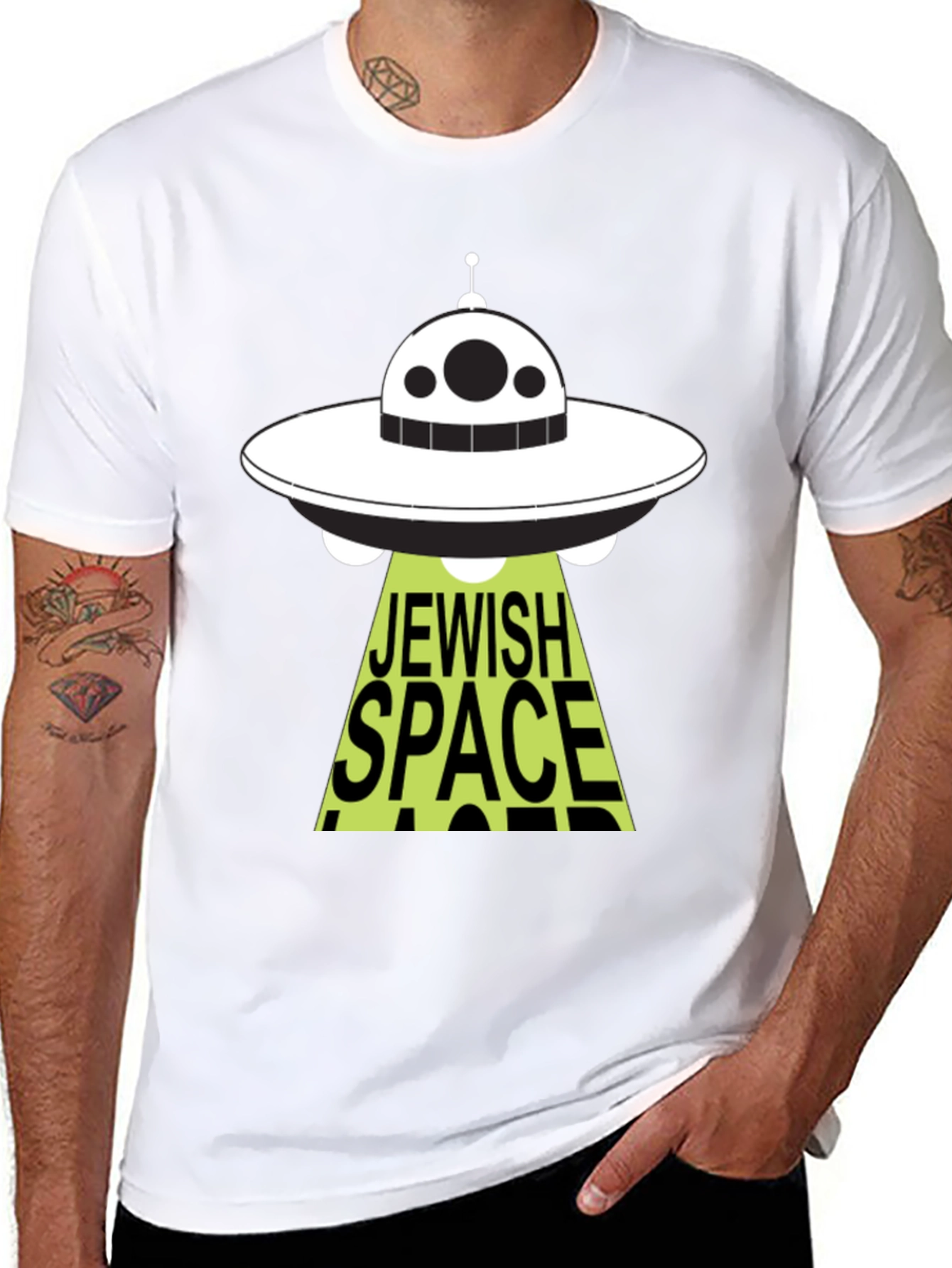 Jewish Space Laser T-Shirt Graphic Novelty Funny