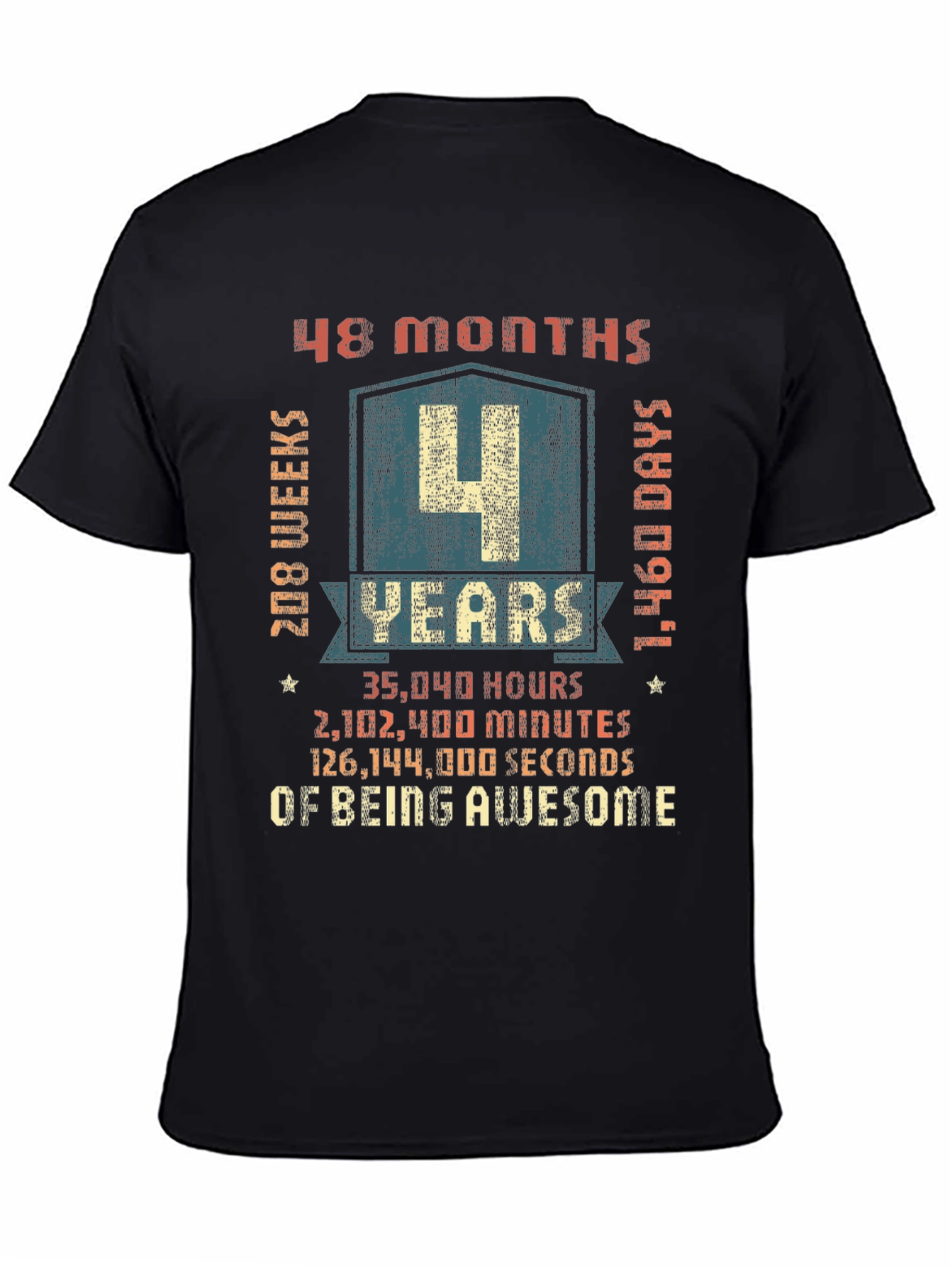 4 Year Anniversary Awesome Graphic T-Shirt