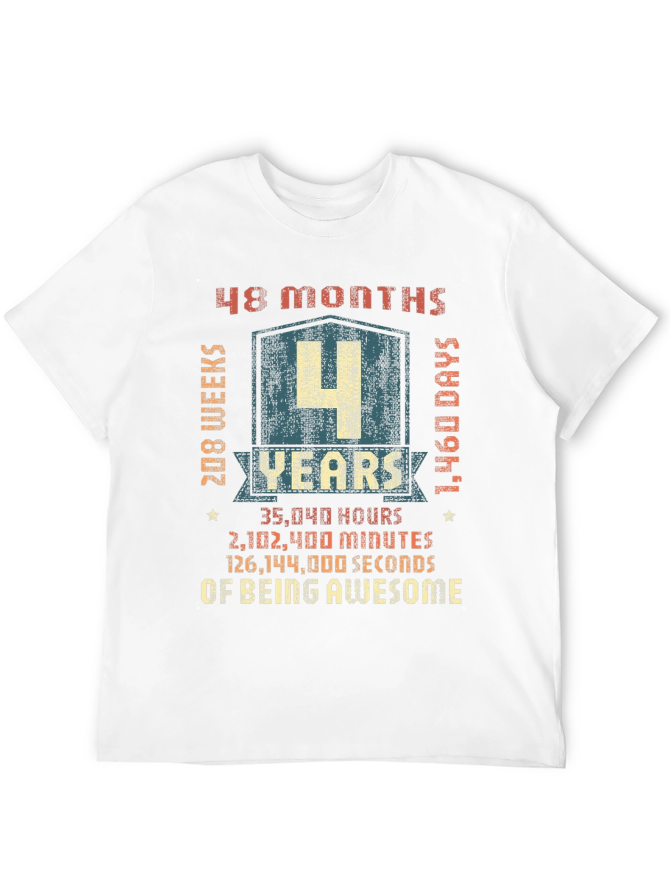 4 Year Anniversary Awesome Graphic T-Shirt