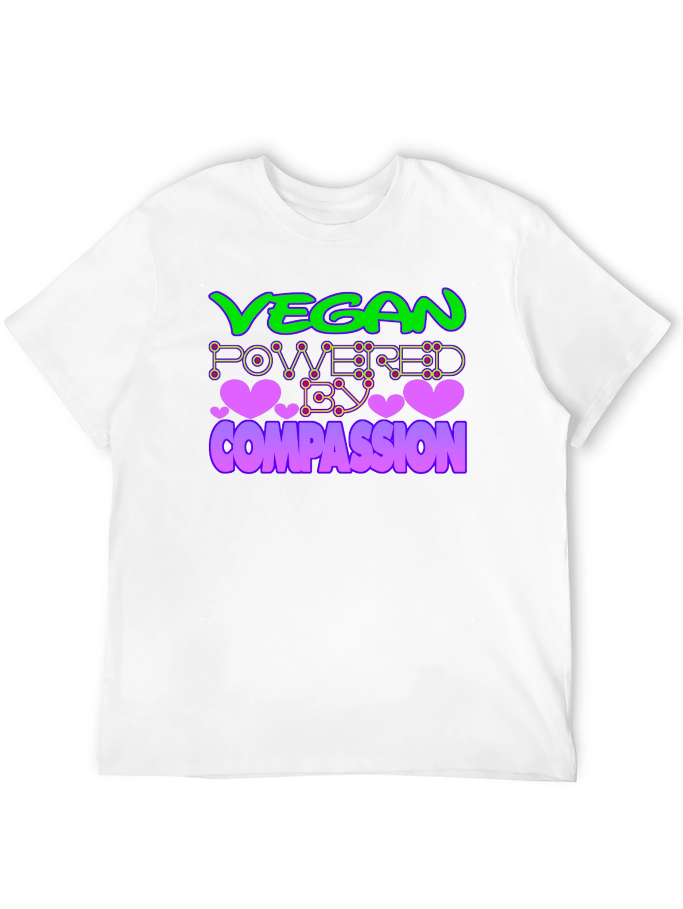 Vegan Powered By Compassion Graphic T-Shirt